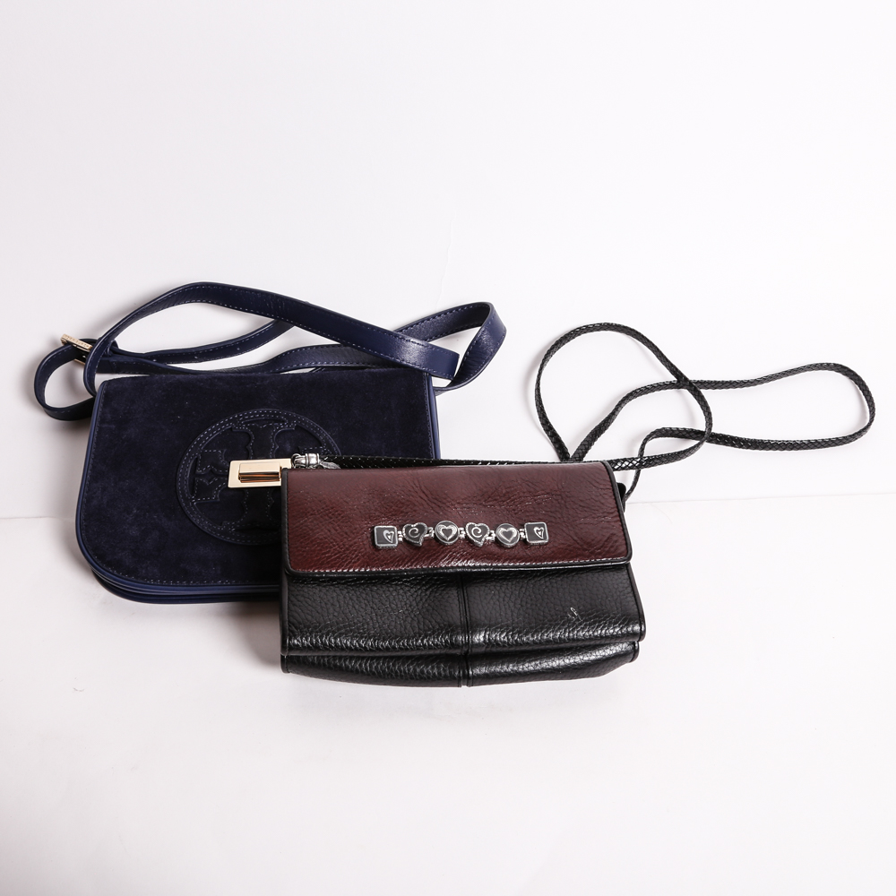 Collection of Designer Handbags Including Tory Burch