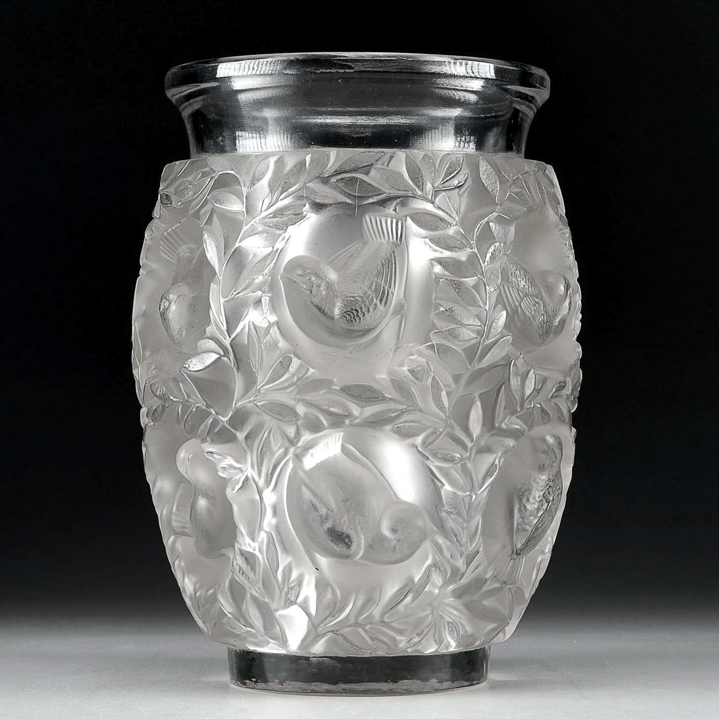 Lalique Crystal "Love Birds" Vase