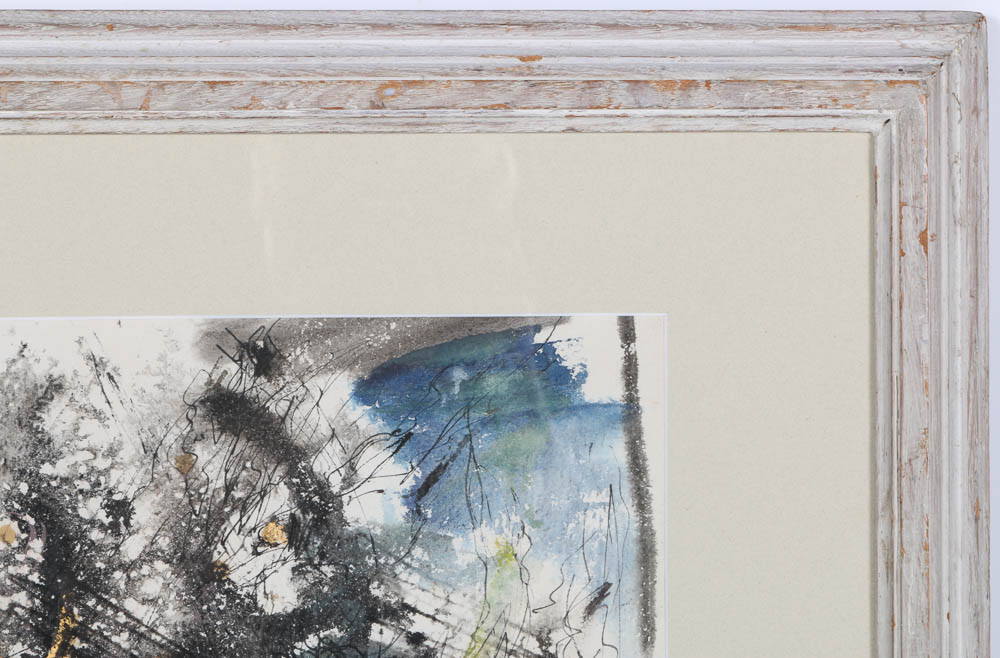 Robert G. Bradshaw 1959 Signed Original Mixed Media Abstract Painting