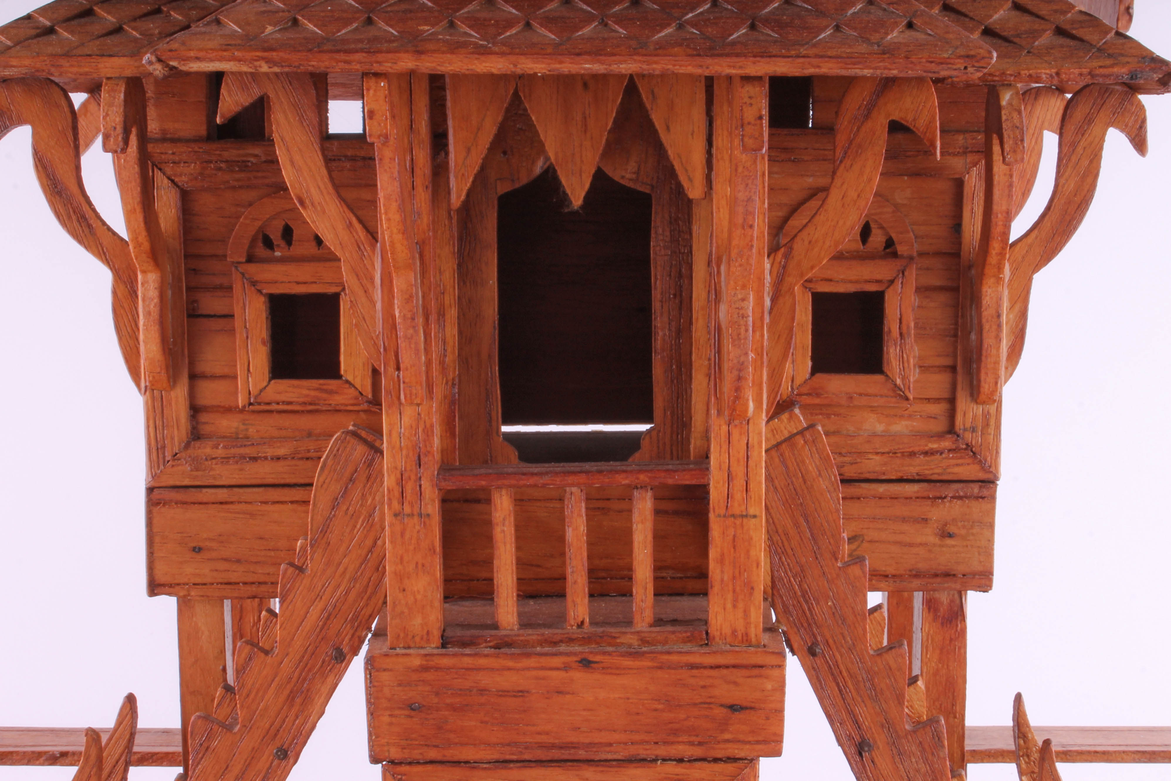 Thai Wooden Decorative House Model