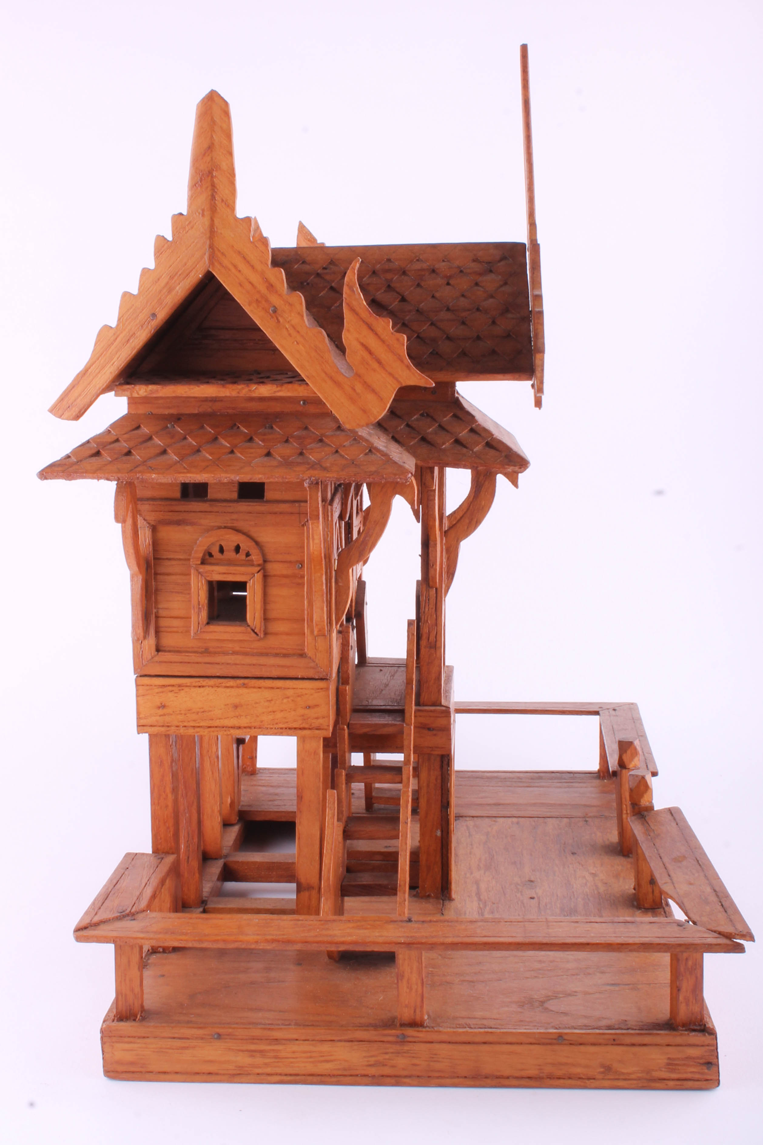 Thai Wooden Decorative House Model