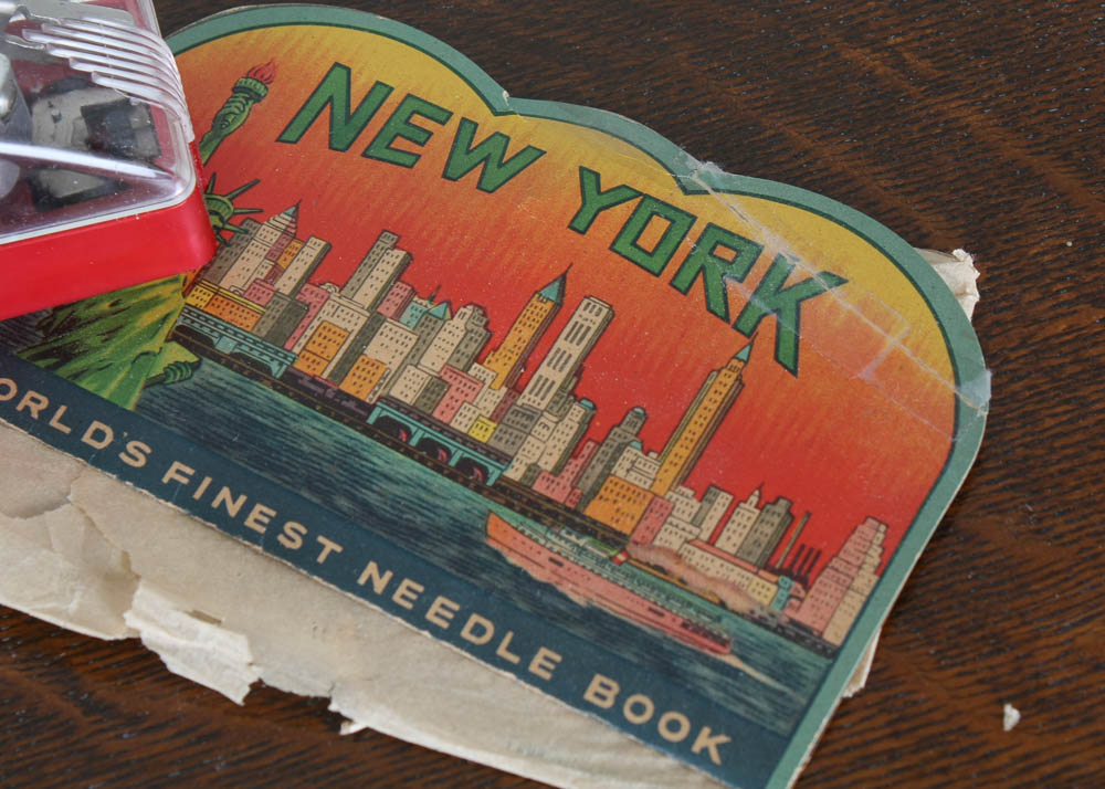 Antique White Family Treadle Sewing Machine in Oak Case