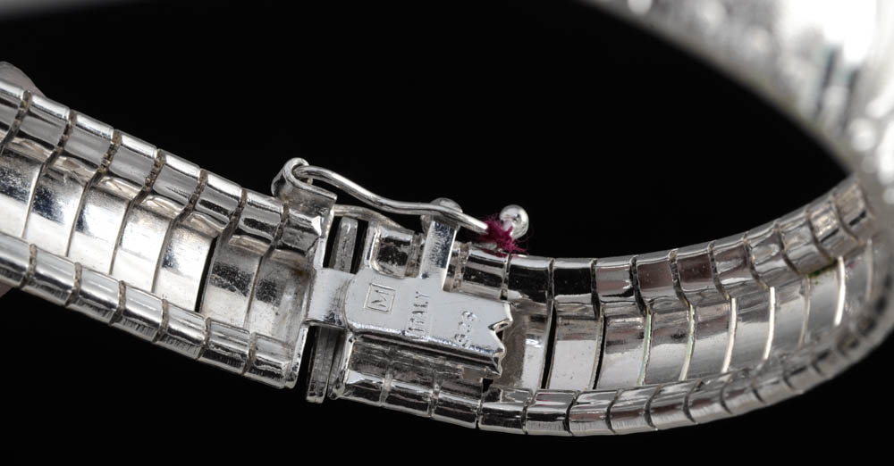 Italian Engraved Sterling Silver Omega Bracelet