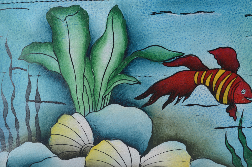 Anuschka Hand-Painted Purse and Wallet