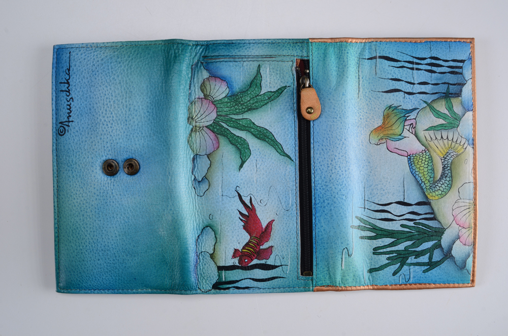 Anuschka Hand-Painted Purse and Wallet