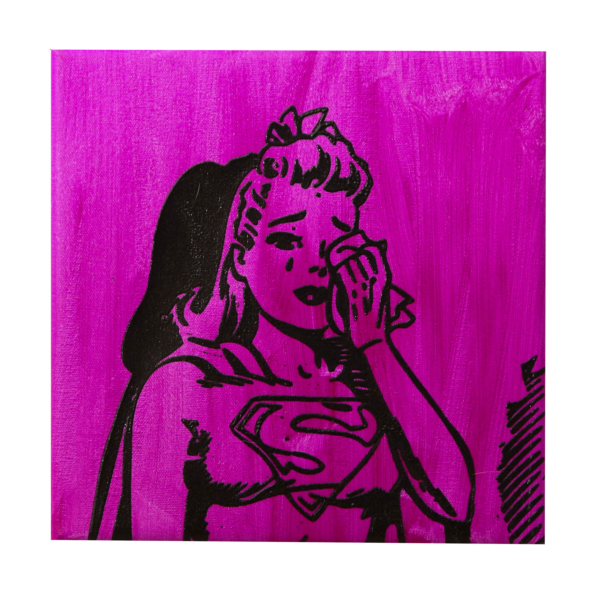 Andrew VanSickle "The Last Party-Weeping Supergirl" Signed Silkscreen on Canvas