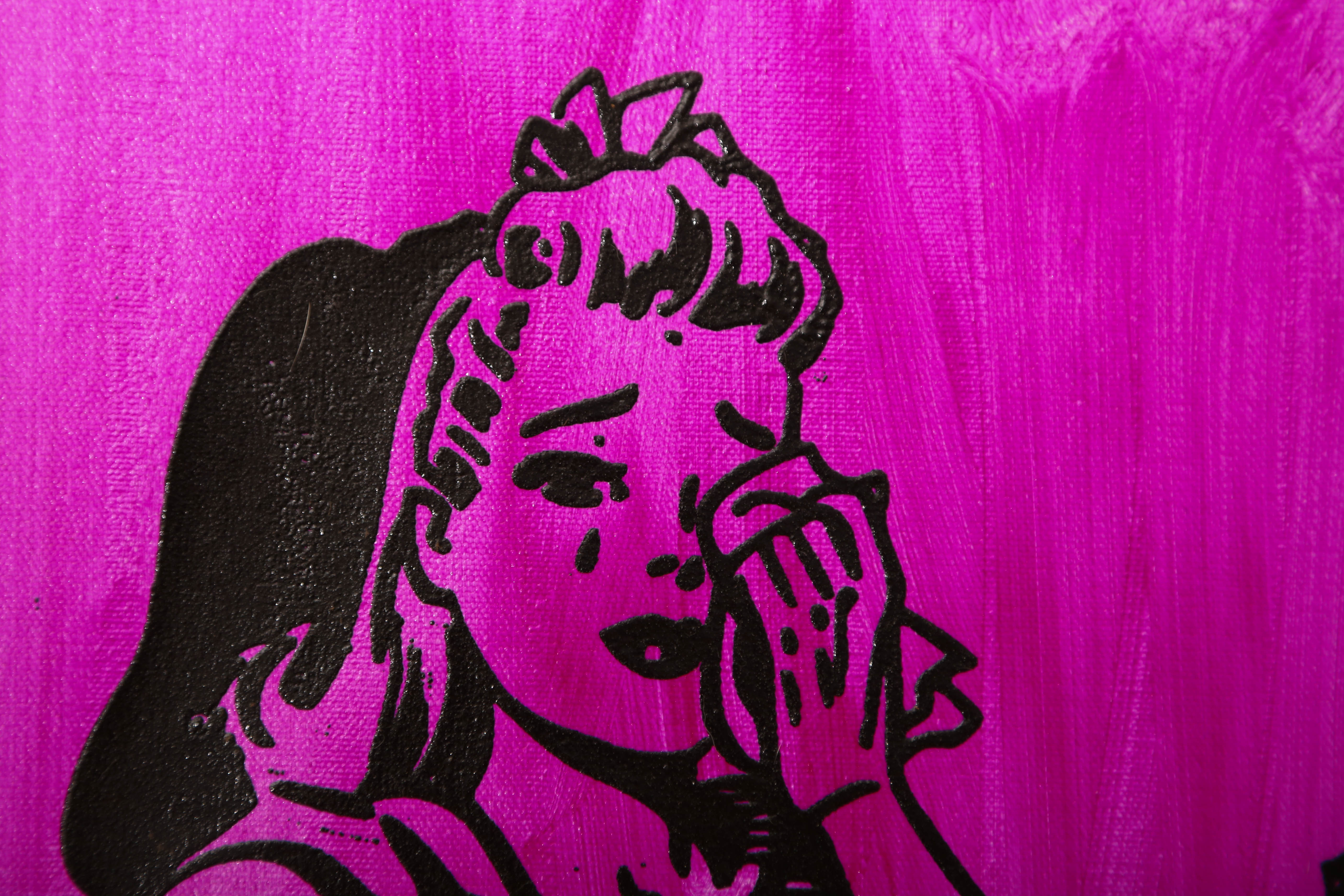 Andrew VanSickle "The Last Party-Weeping Supergirl" Signed Silkscreen on Canvas