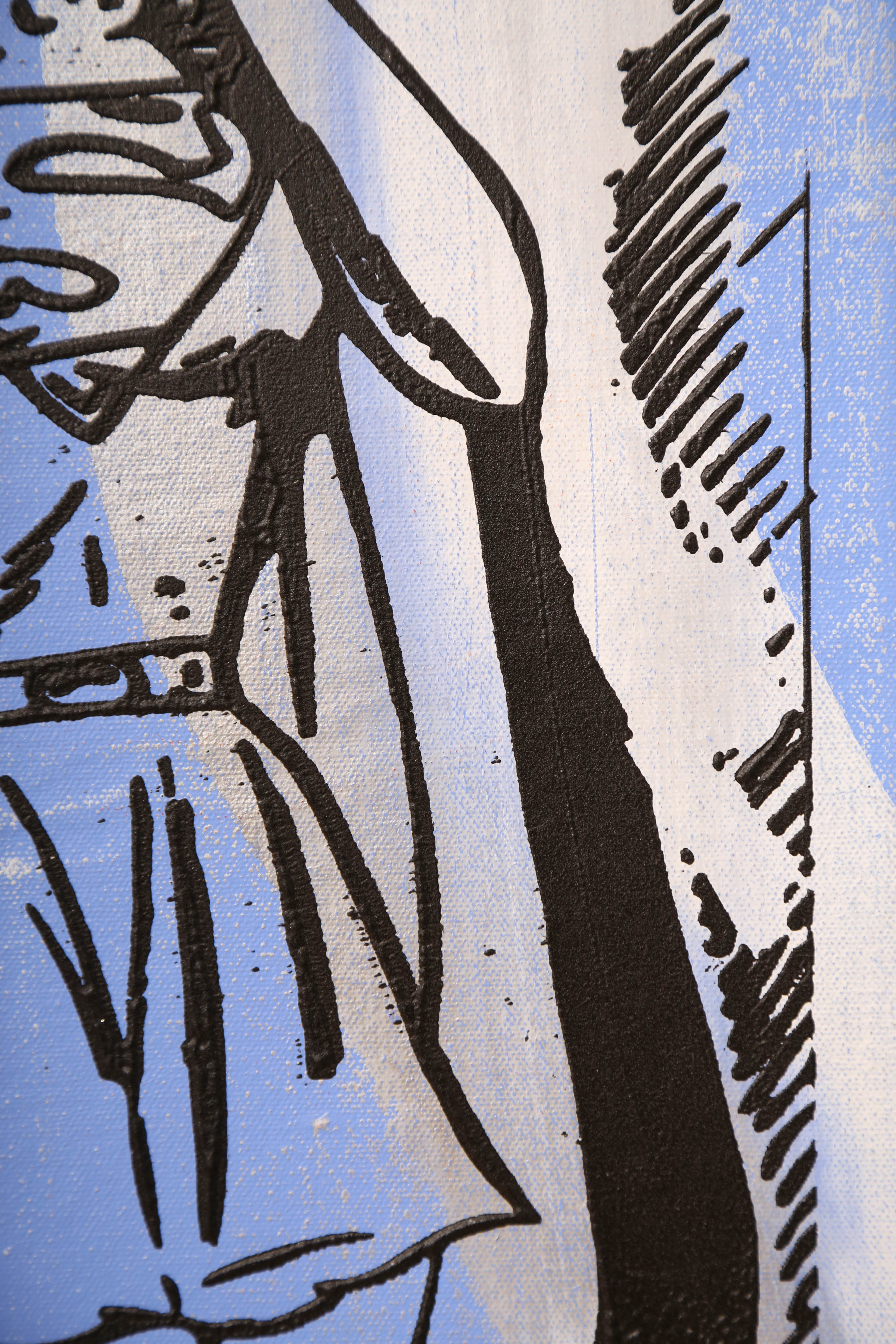 Andrew VanSickle "Silver Streak Weeping Supergirl" Signed Silkscreen on Canvas