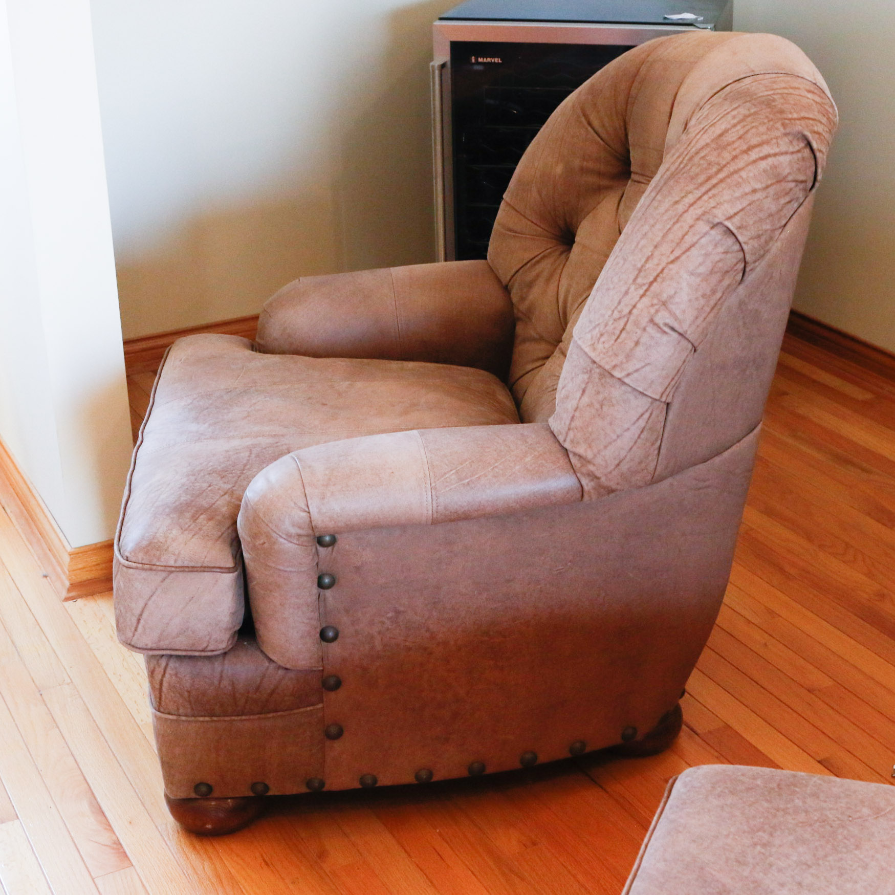 Best Chairs Inc. Tufted Armchair and Ottoman