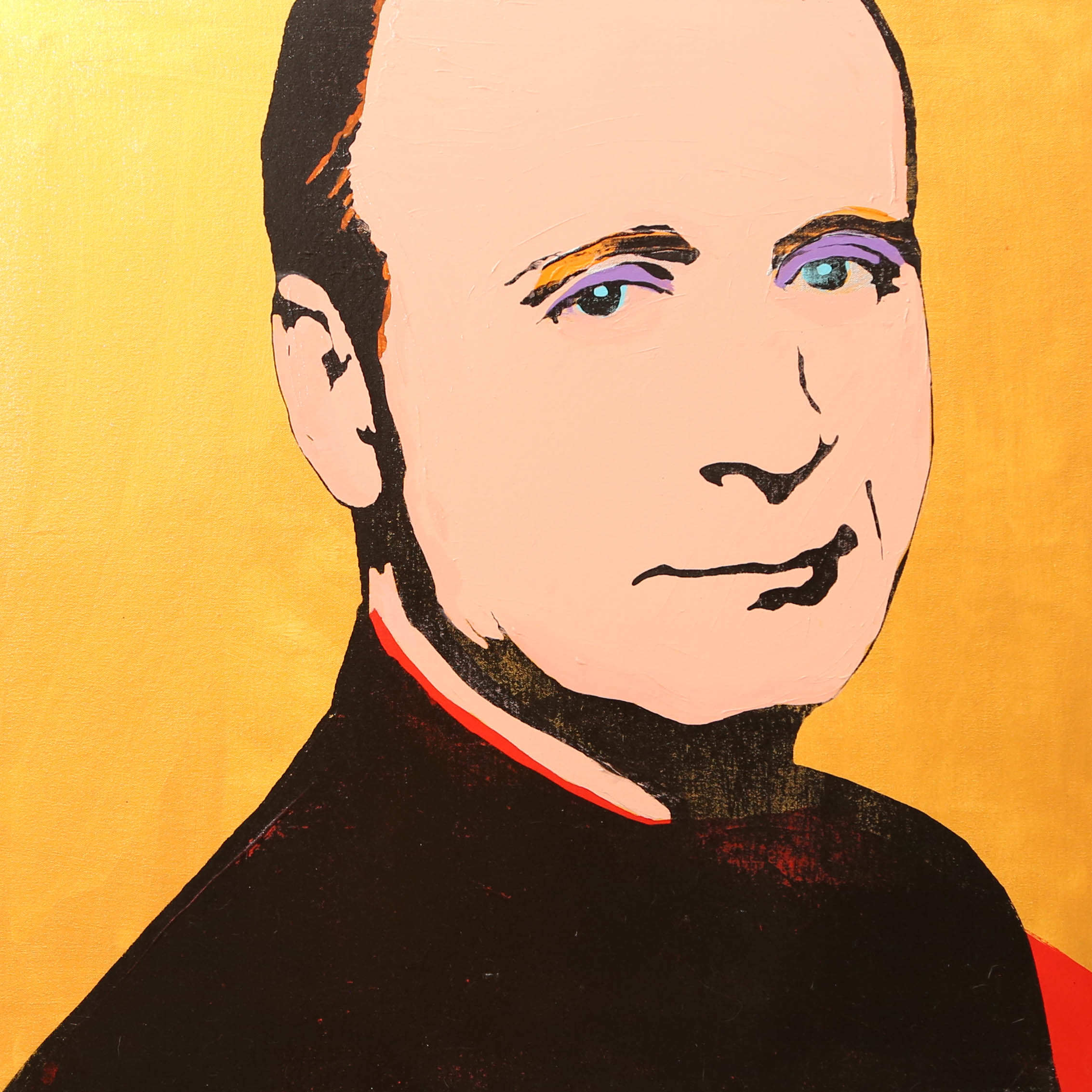 Andrew VanSickle "Gold Paavo Jarvi" Signed Silkscreen on Canvas