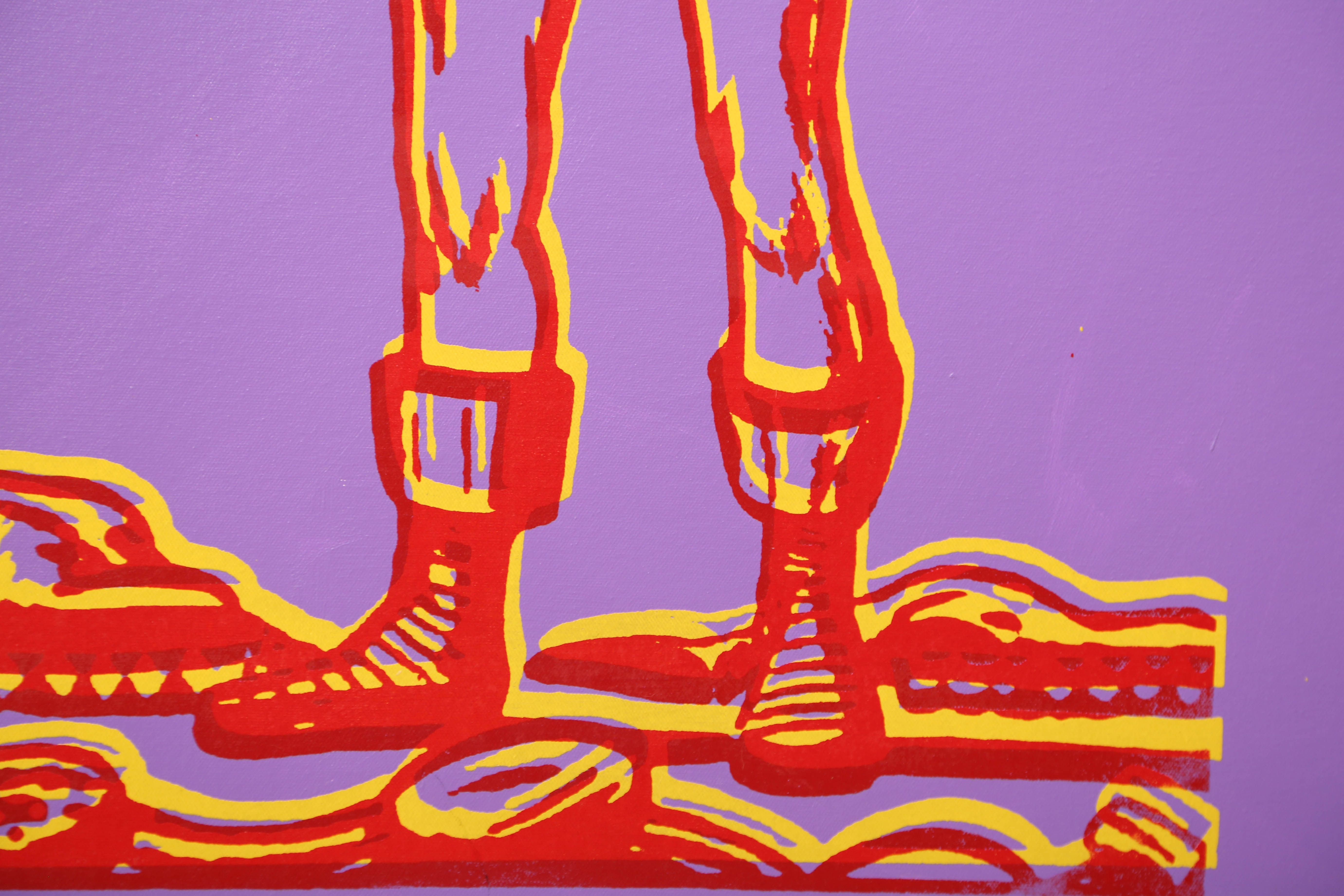 Andrew VanSickle "Resurrection of Purple Iron Man 1963" Signed Silkscreen on Canvas