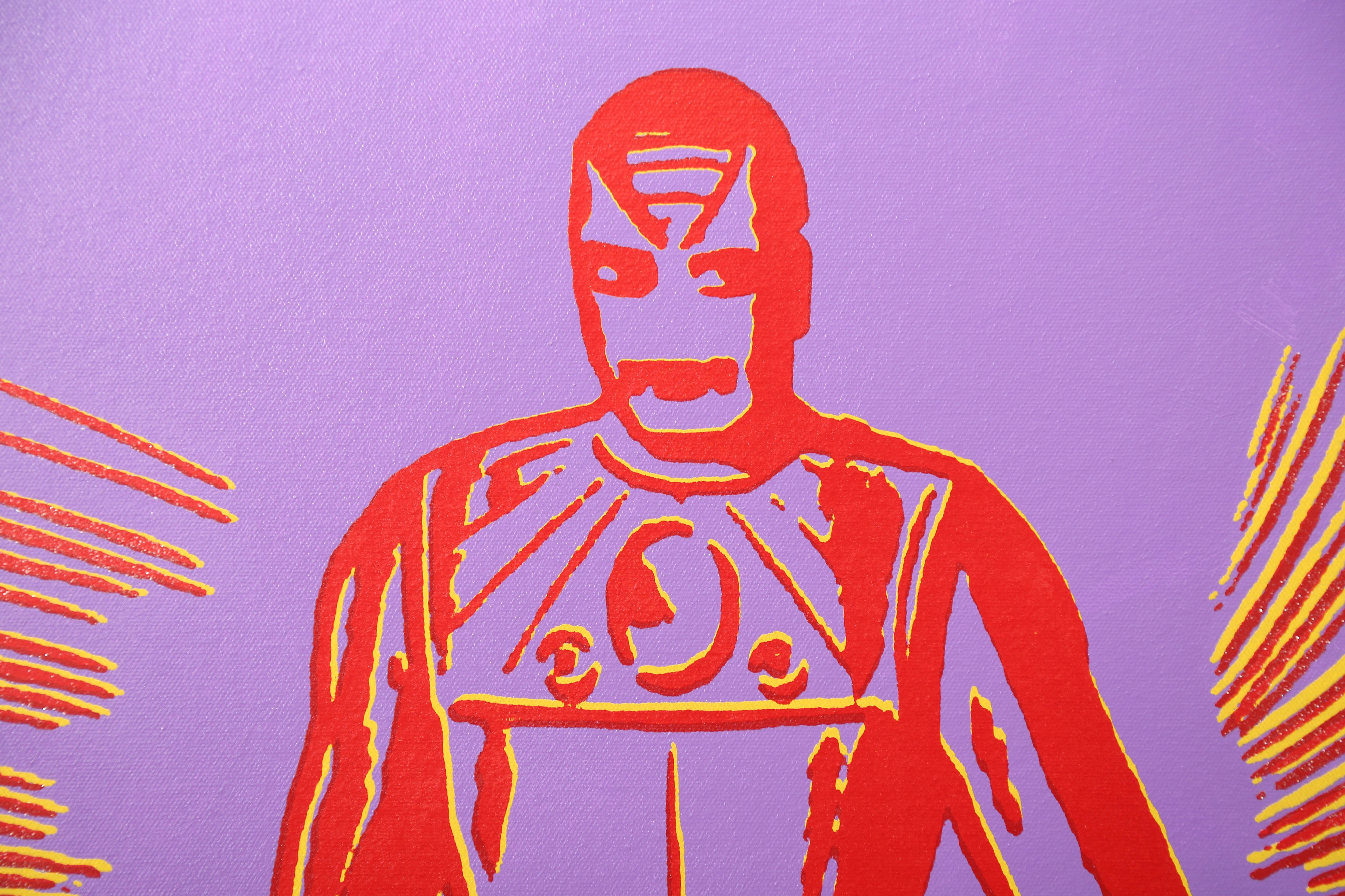 Andrew VanSickle "Resurrection of Purple Iron Man 1963" Signed Silkscreen on Canvas