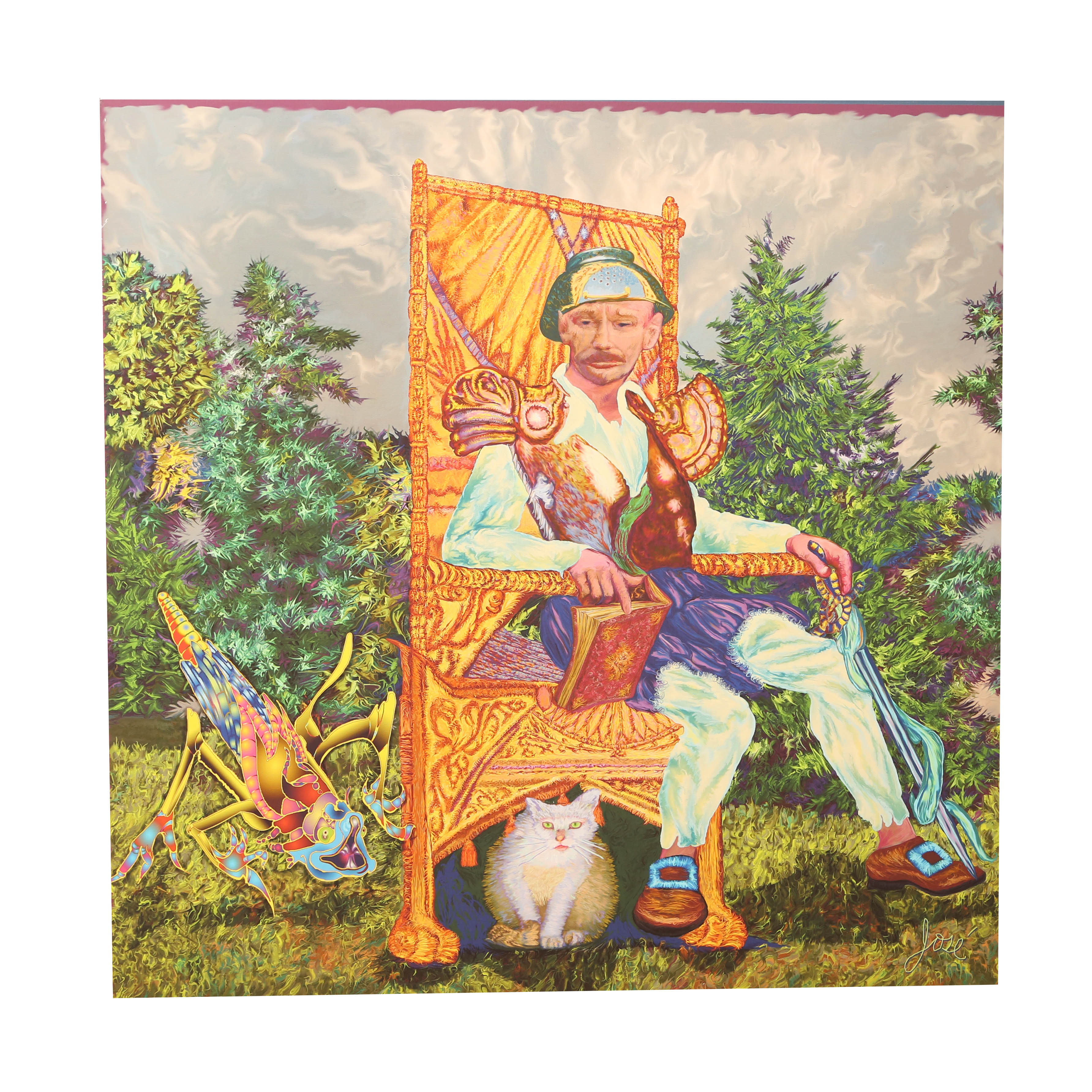 Jose Perez Self Portrait Giclee on Canvas