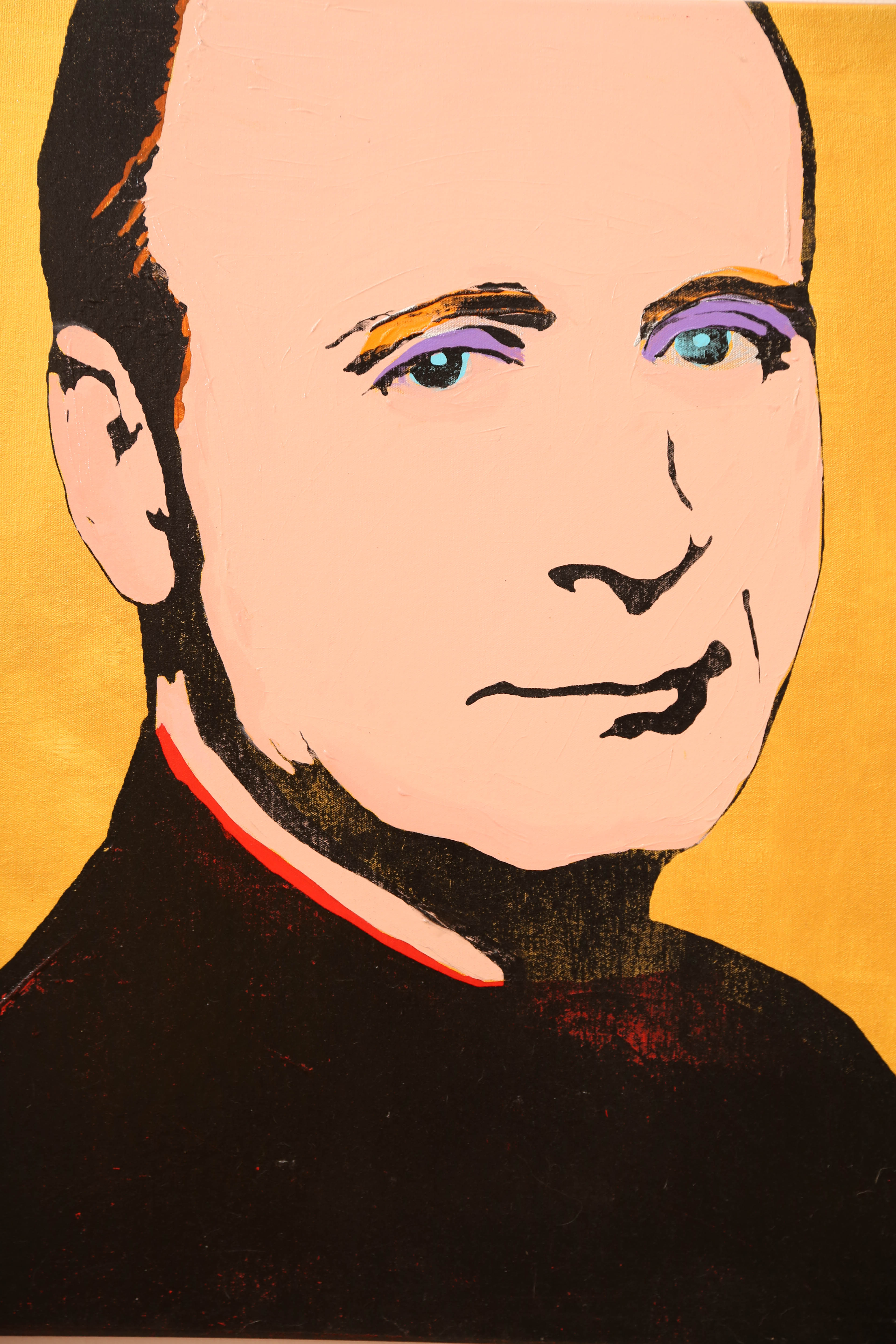 Andrew VanSickle "Gold Paavo Jarvi" Signed Silkscreen on Canvas