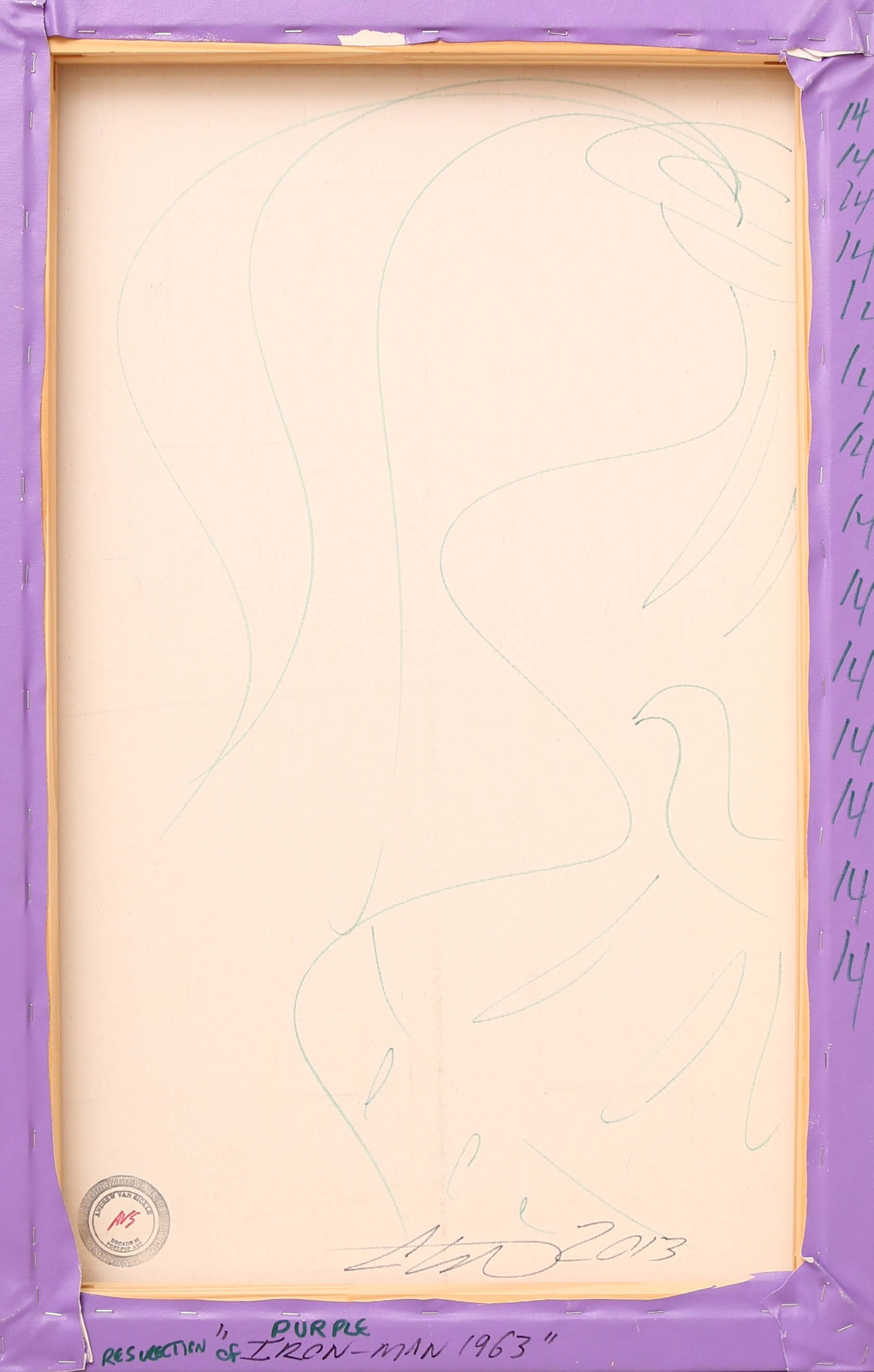Andrew VanSickle "Resurrection of Purple Iron Man 1963" Signed Silkscreen on Canvas