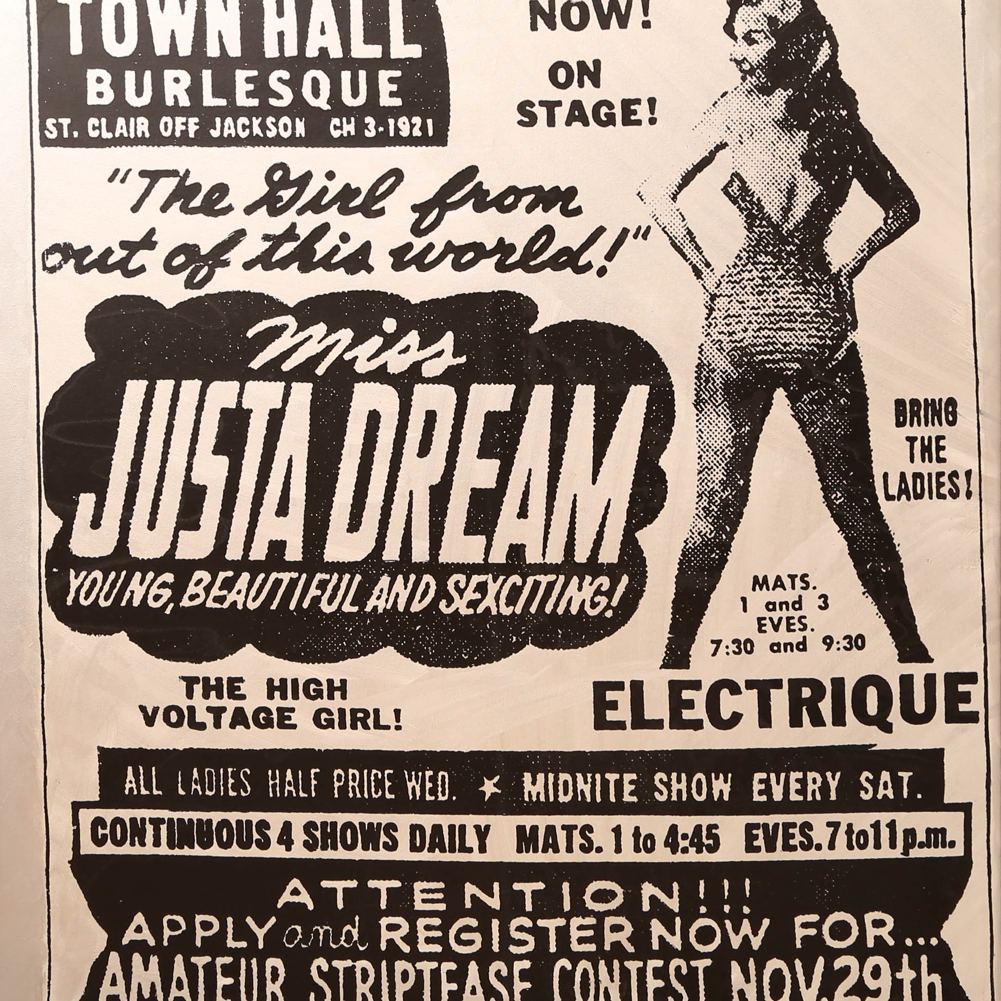 Andrew VanSickle "Miss Justa Dream Burlesque Silver Factory Version" on Silkscreen