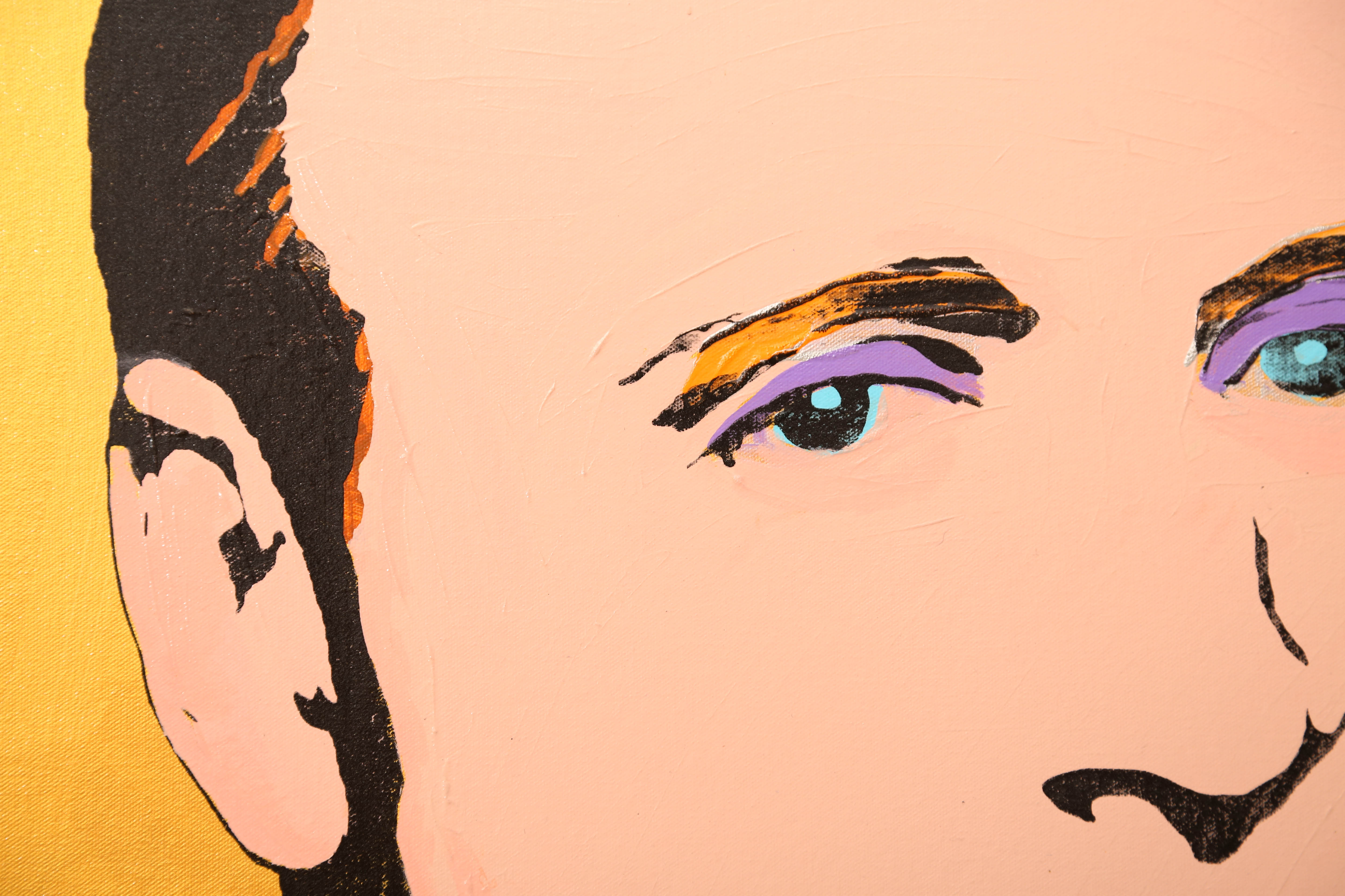 Andrew VanSickle "Gold Paavo Jarvi" Signed Silkscreen on Canvas