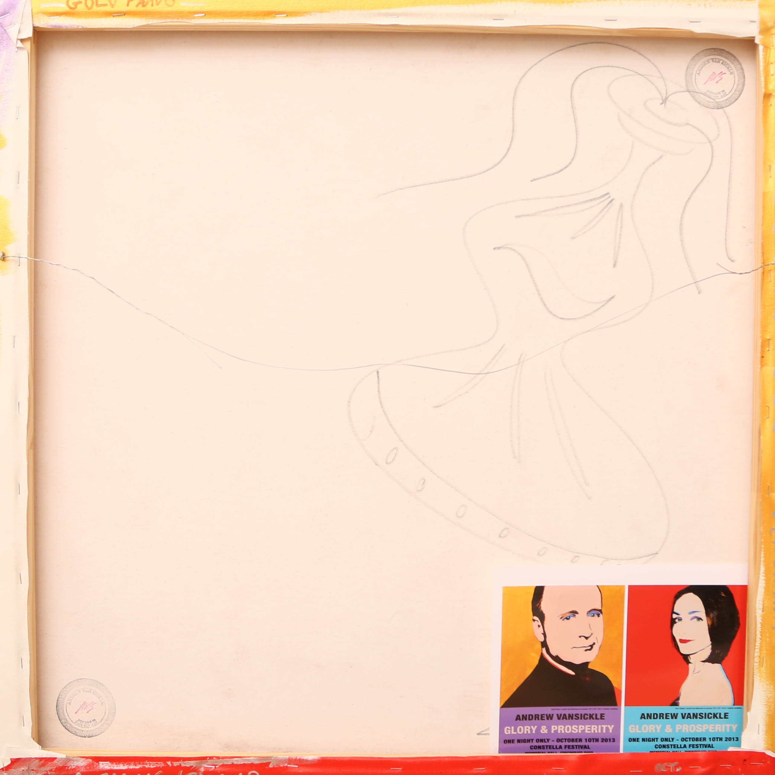 Andrew VanSickle "Gold Paavo Jarvi" Signed Silkscreen on Canvas