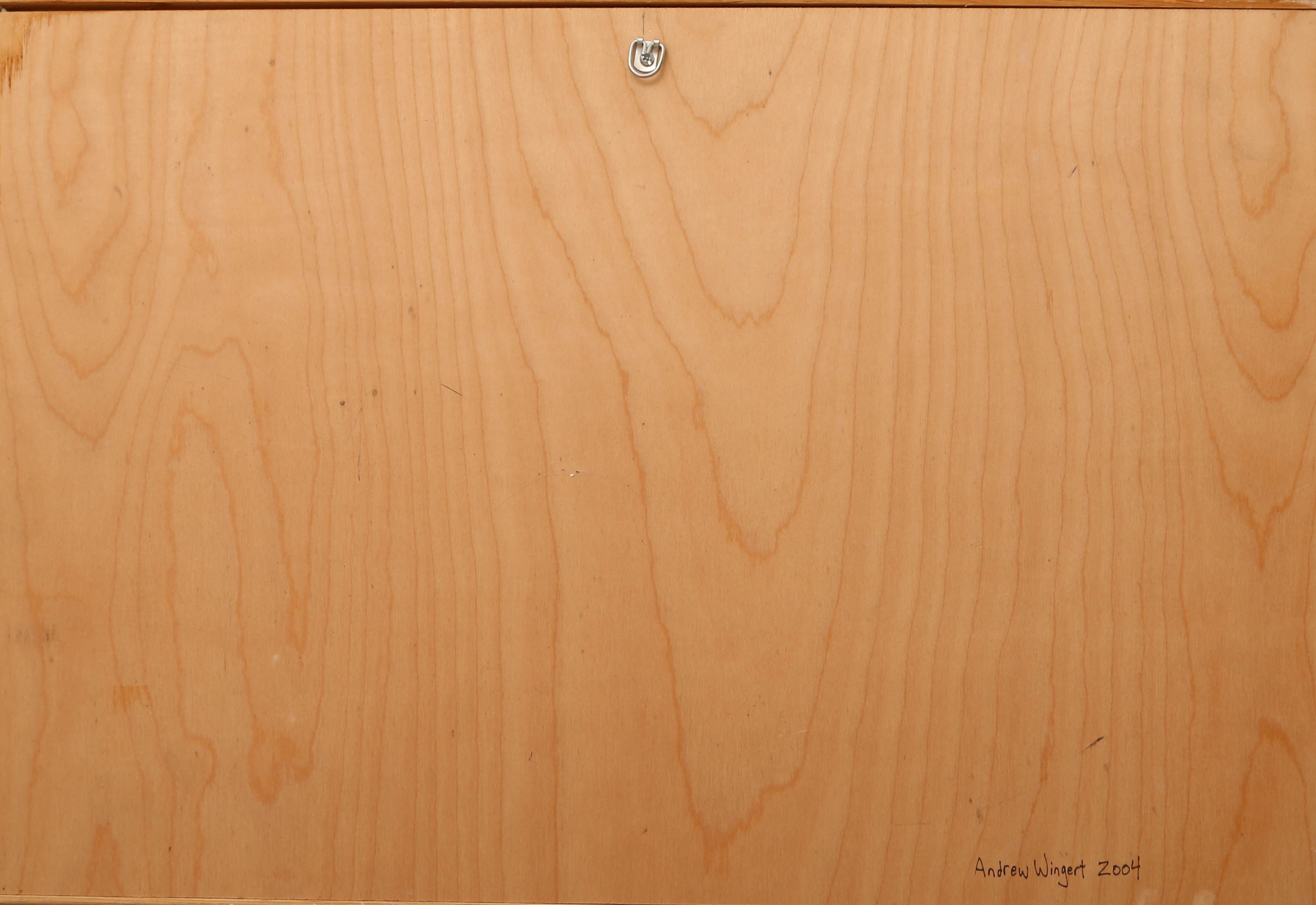 Andrew Wingert "Soft Robot Village" Signed Ink Drawing on Wood