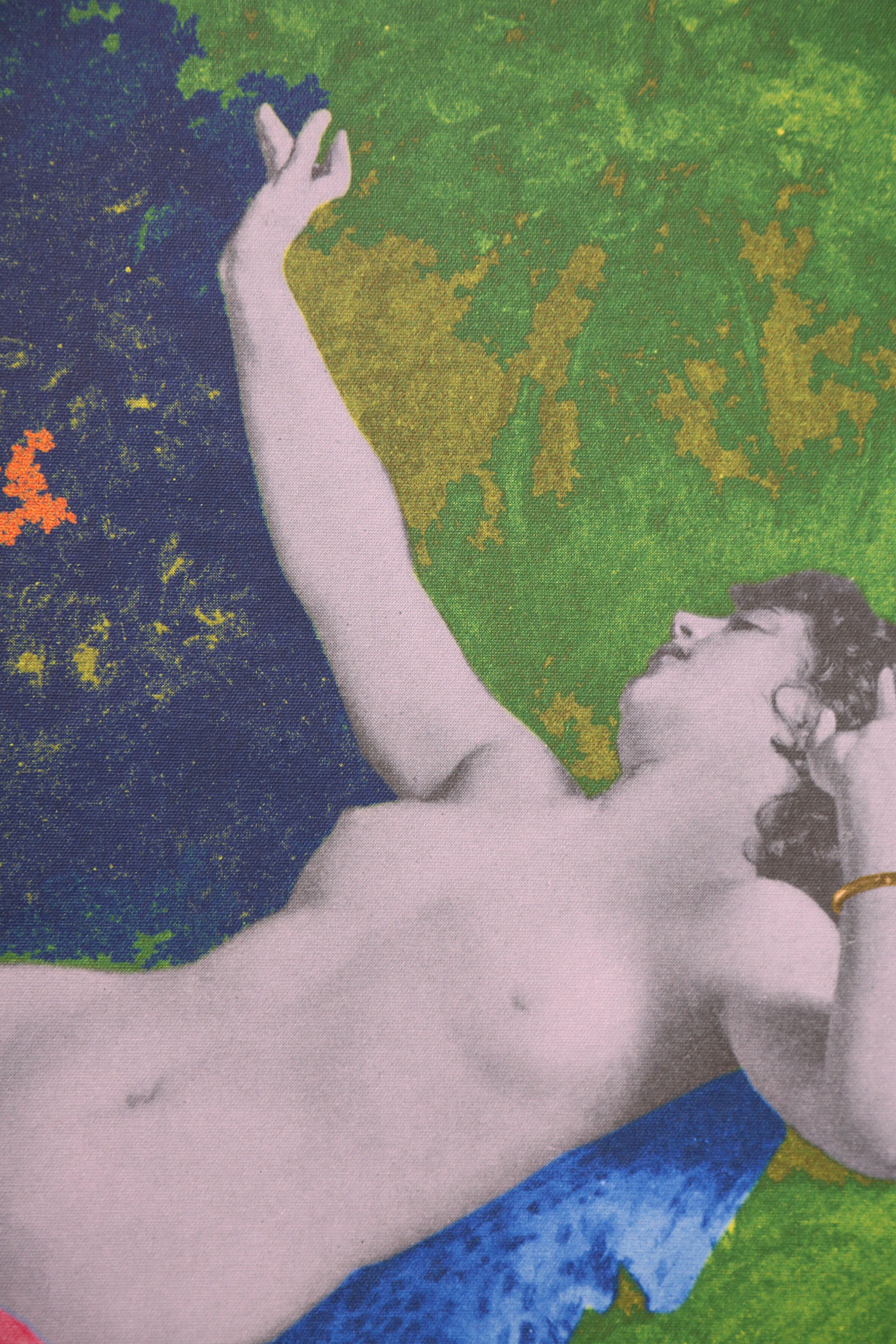 Andrew VanSickle "Nude in the Forest-Orange Blast" Signed Limited Edition Silkscreen on Canvas