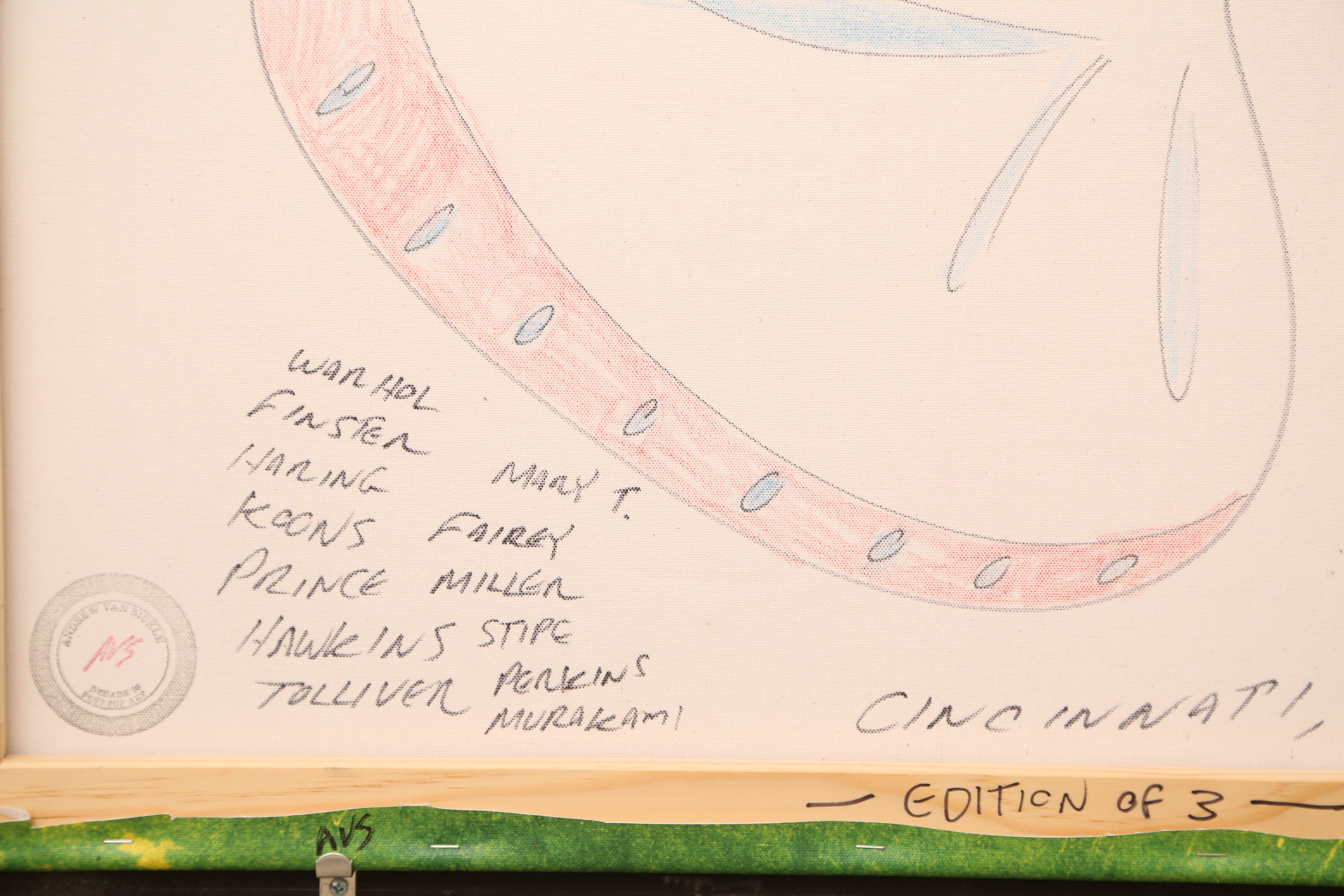 Andrew VanSickle "Nude in the Forest-Orange Blast" Signed Limited Edition Silkscreen on Canvas