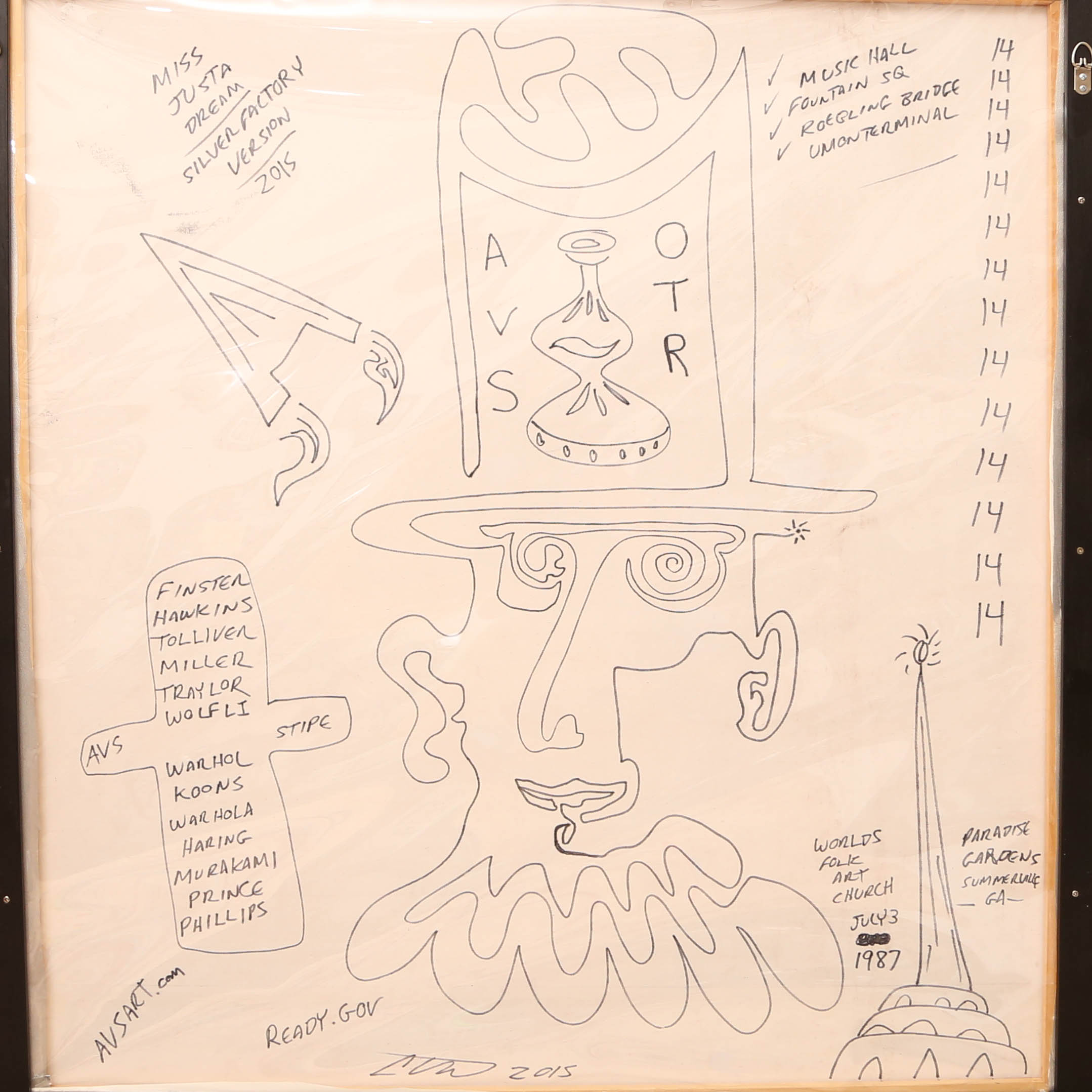 Andrew VanSickle "Miss Justa Dream Burlesque Silver Factory Version" on Silkscreen