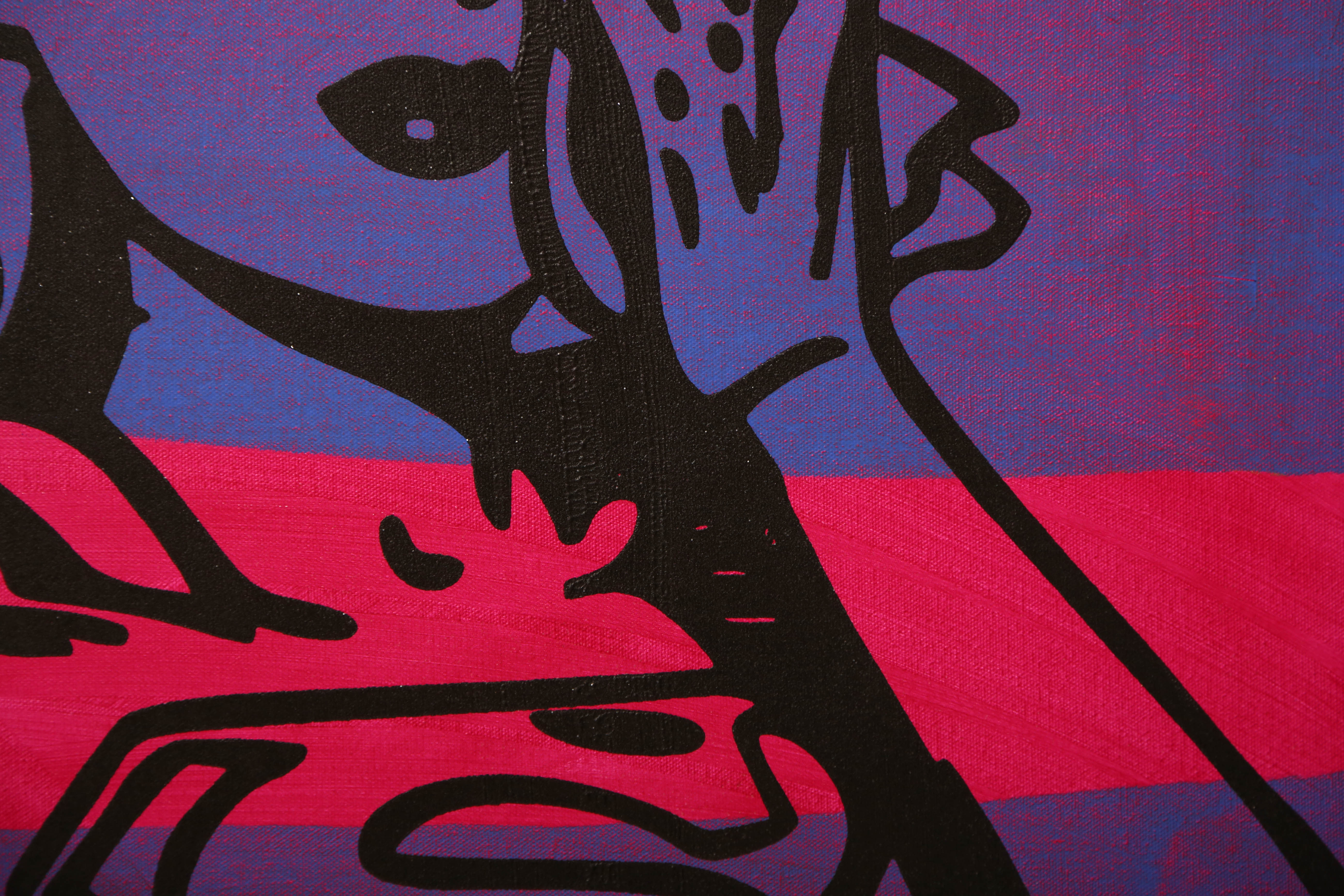 Andrew VanSickle "Shadow-Cross Weeping Supergirl" Signed Silkscreen on Canvas