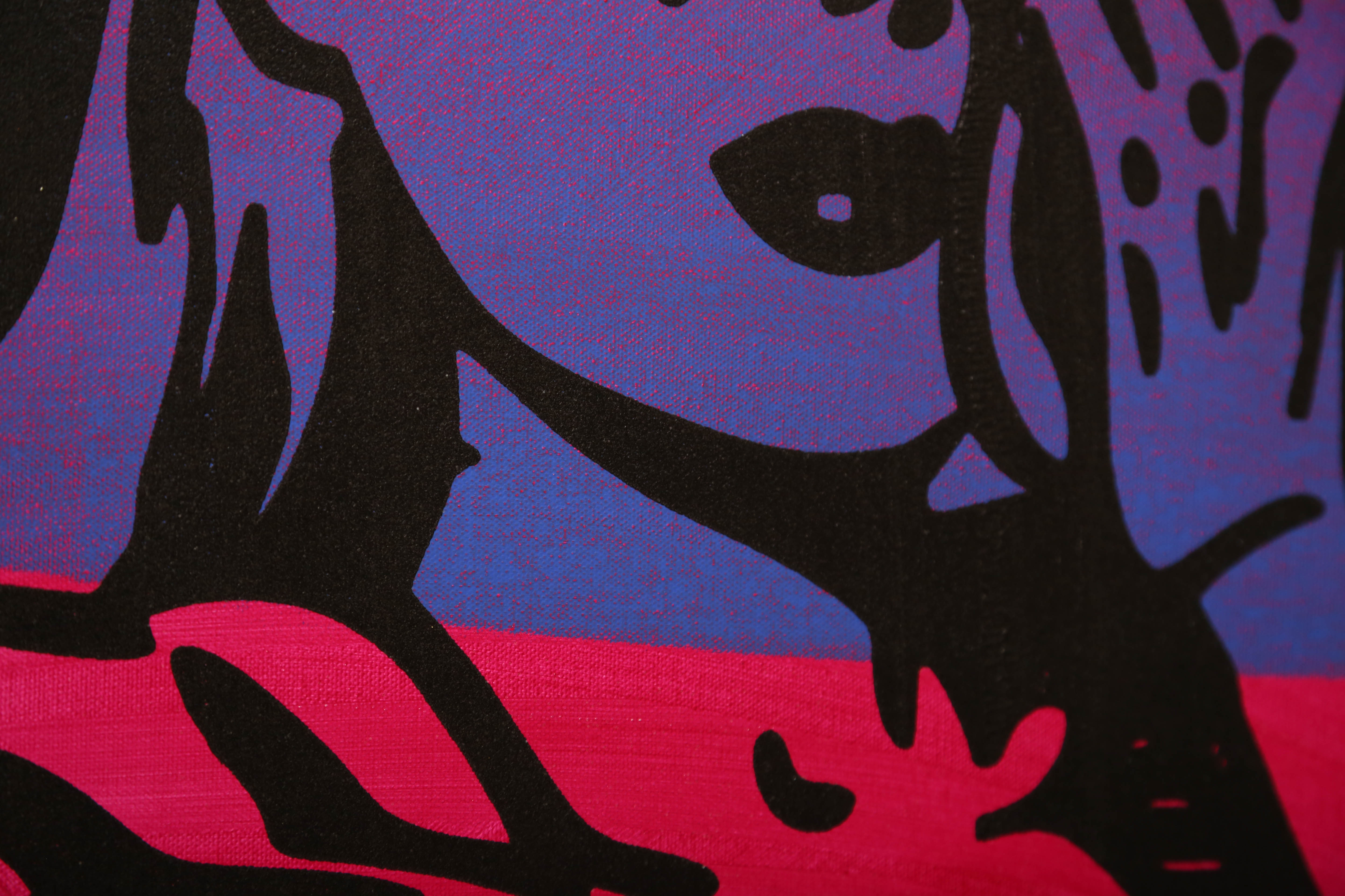 Andrew VanSickle "Shadow-Cross Weeping Supergirl" Signed Silkscreen on Canvas