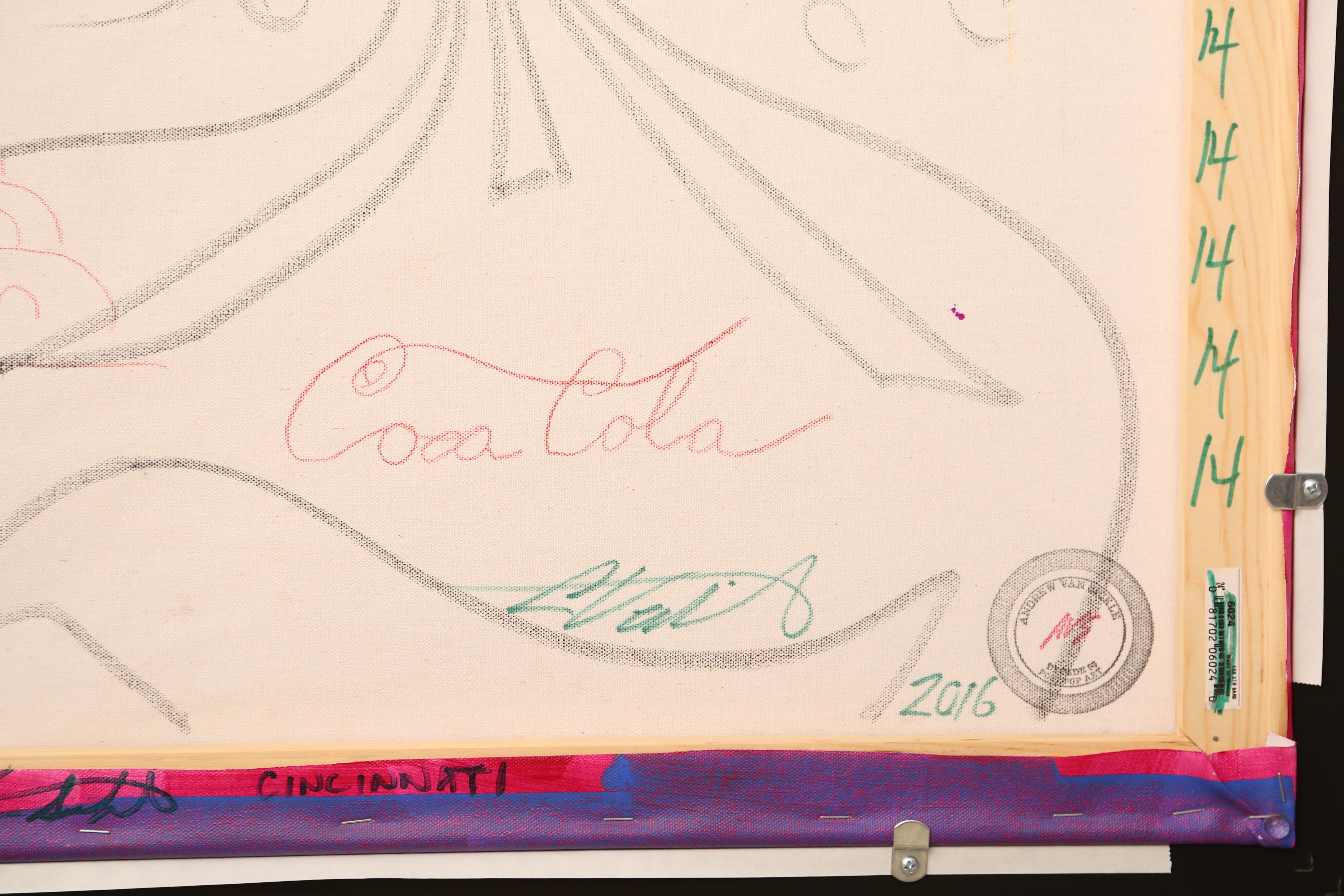 Andrew VanSickle "Shadow-Cross Weeping Supergirl" Signed Silkscreen on Canvas