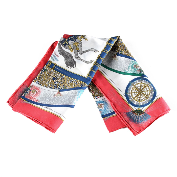 Hermès Silk Twill "Feux D'Artifice" Pochette Handkerchief