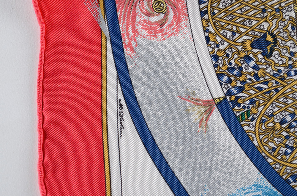 Hermès Silk Twill "Feux D'Artifice" Pochette Handkerchief