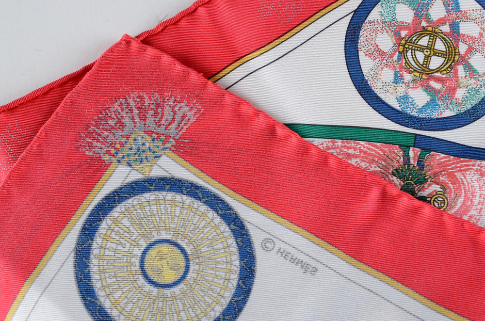 Hermès Silk Twill "Feux D'Artifice" Pochette Handkerchief