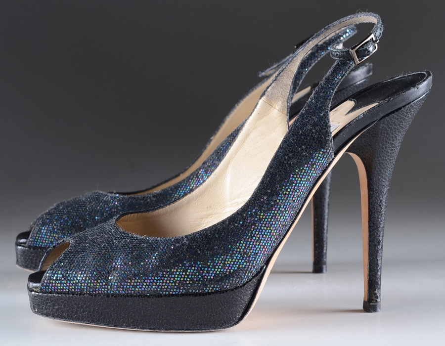 Jimmy Choo Peep Toe Sling Back Stilettos