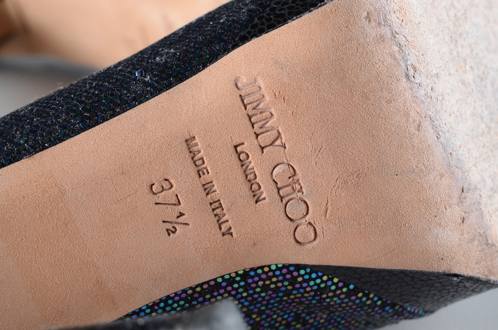 Jimmy Choo Peep Toe Sling Back Stilettos