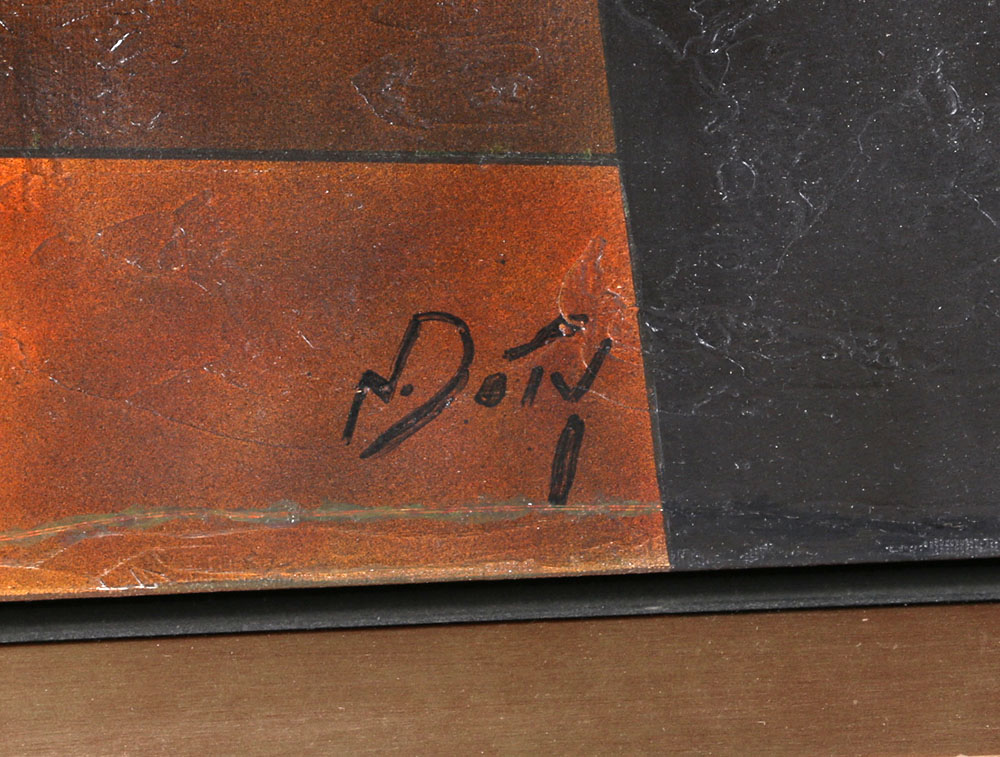 Neal Doty Signed Oil on Canvas of Male Figure