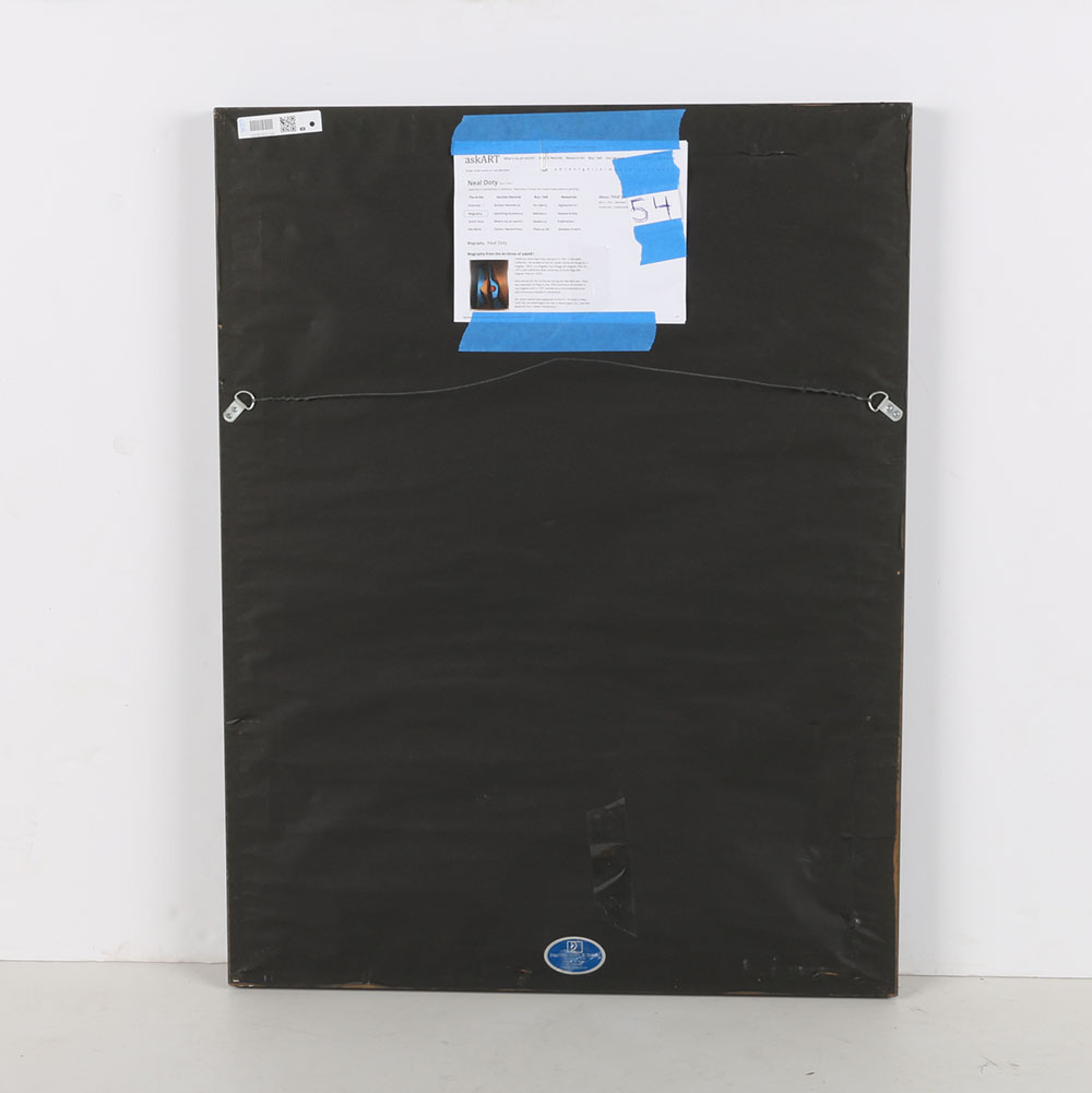 Neal Doty Signed Oil on Canvas of Male Figure