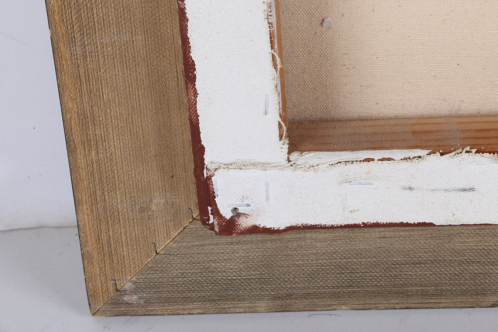 Gaylord Soli Abstract Acrylic on Canvas Painting of a Couple