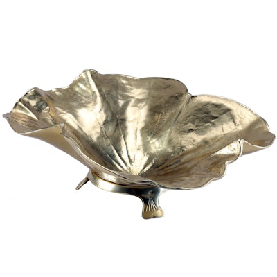 Vintage Brass Lotus Leaf Bowl Vintage Brass Lotus Leaf Bowl