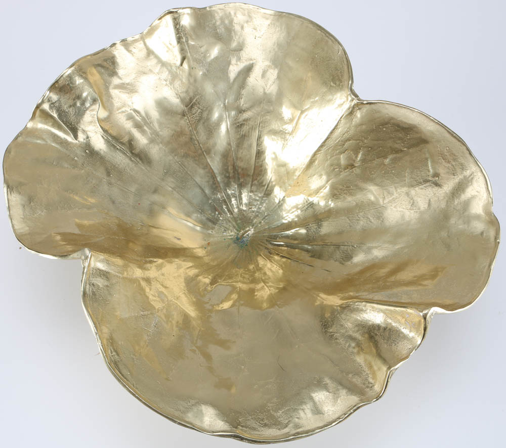 Vintage Brass Lotus Leaf Bowl