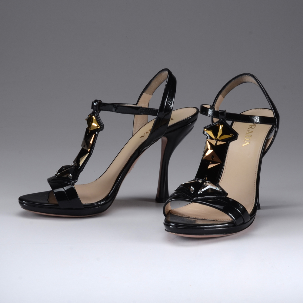 Prada Patenet Leather Stilletos