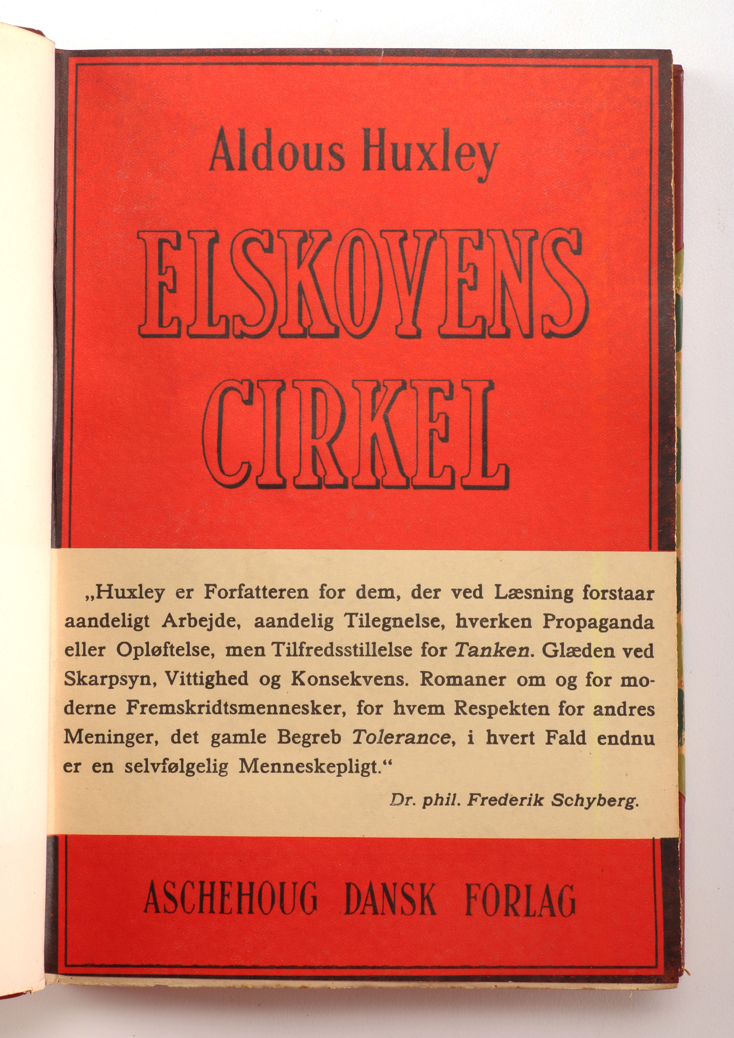 Five Danish Translations of Aldous Huxley Novels