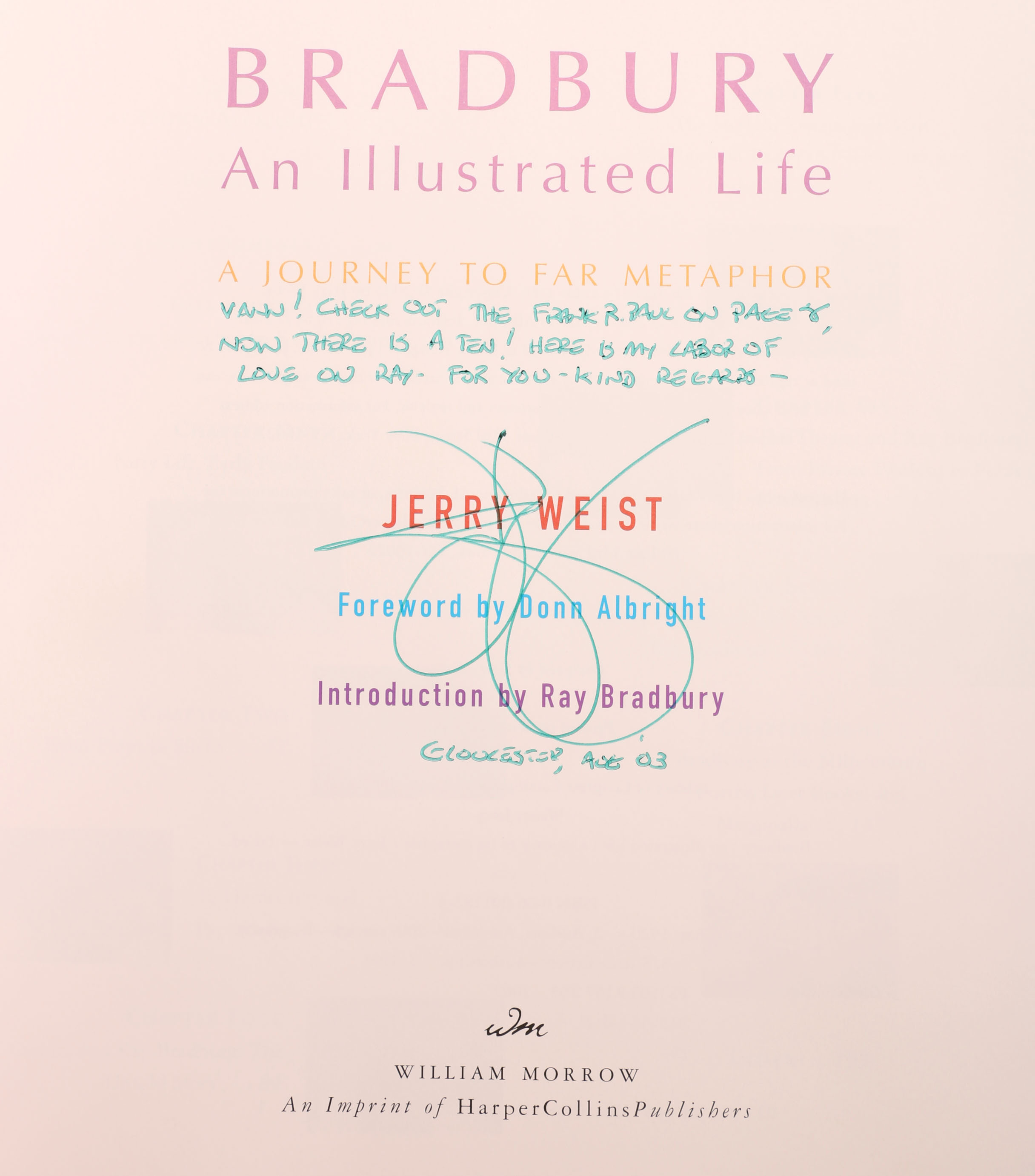 Illustrated Biographies of Ray Bradbury and Friedensreich Hundertwasser