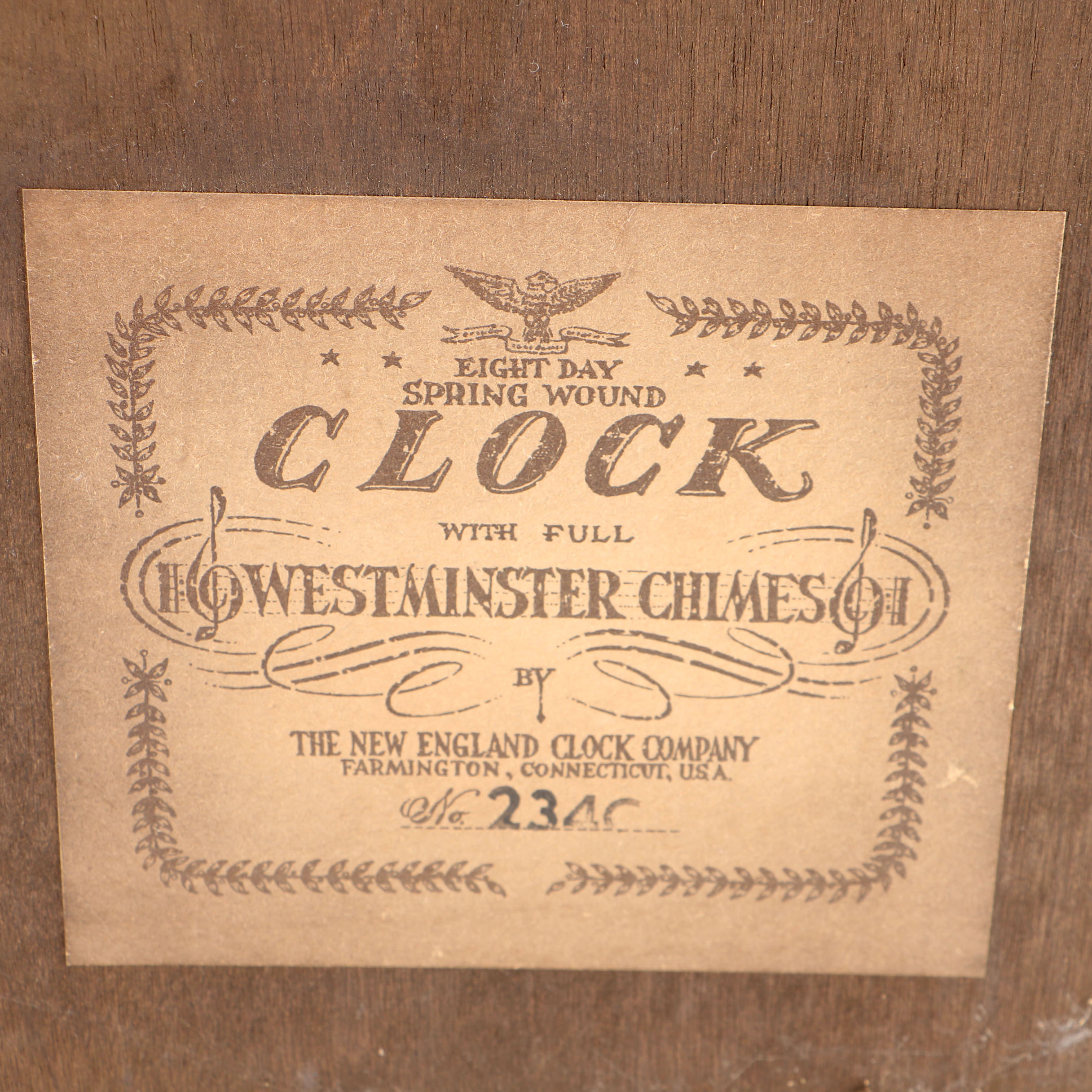 Replica Shelf Clock; Thanksgiving Theme, by the New England Co