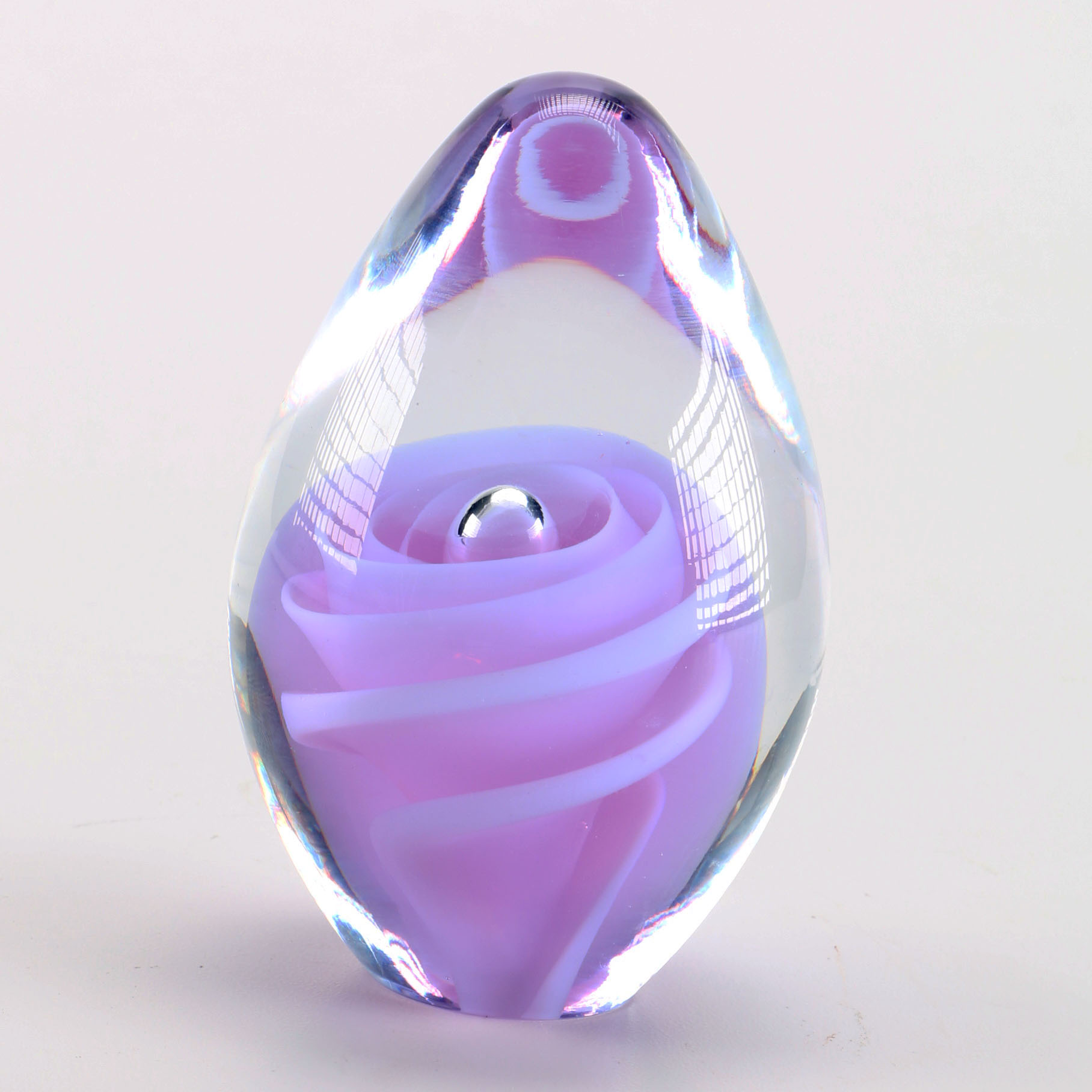 Purple Art Glass Paperweight