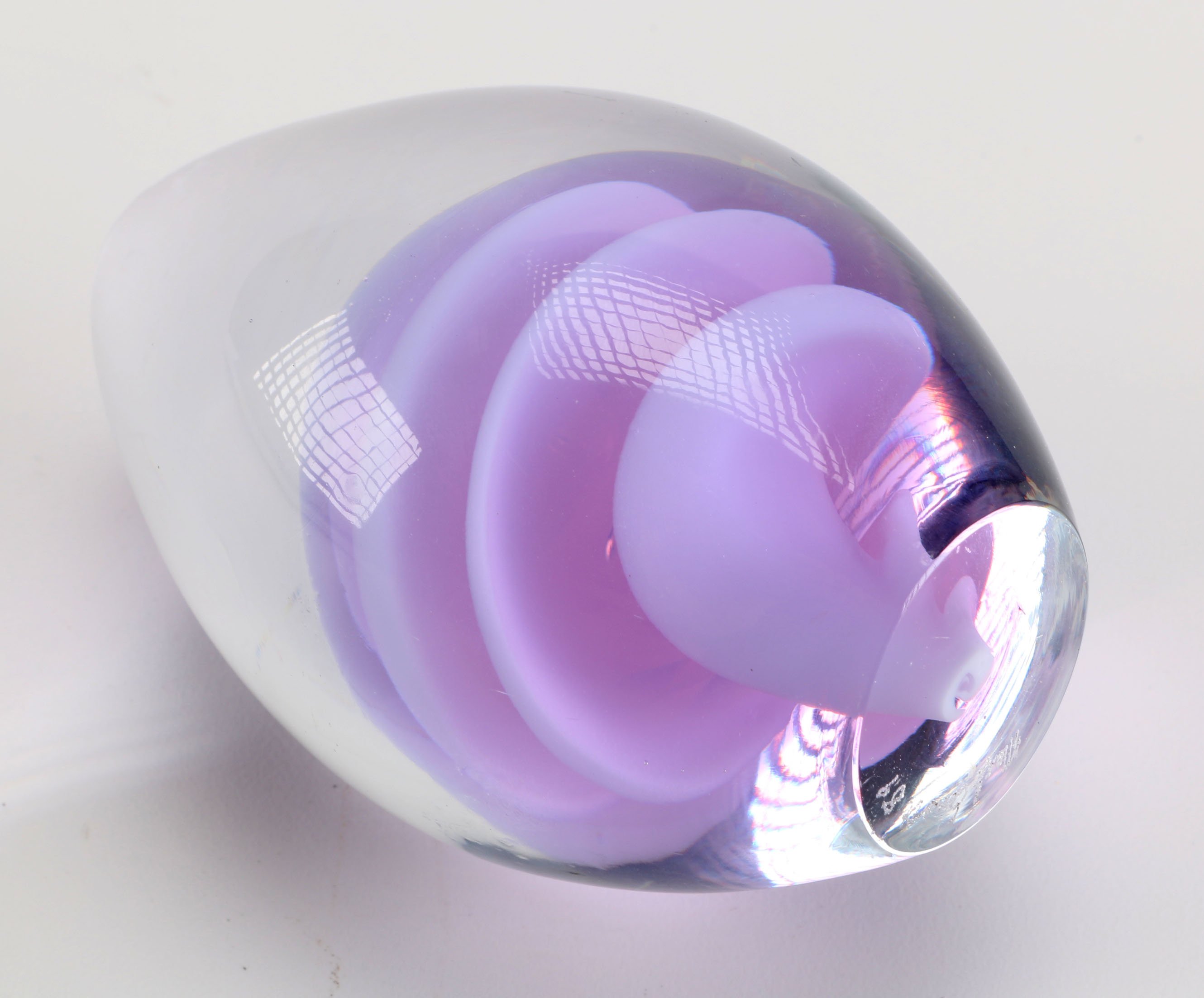 Purple Art Glass Paperweight