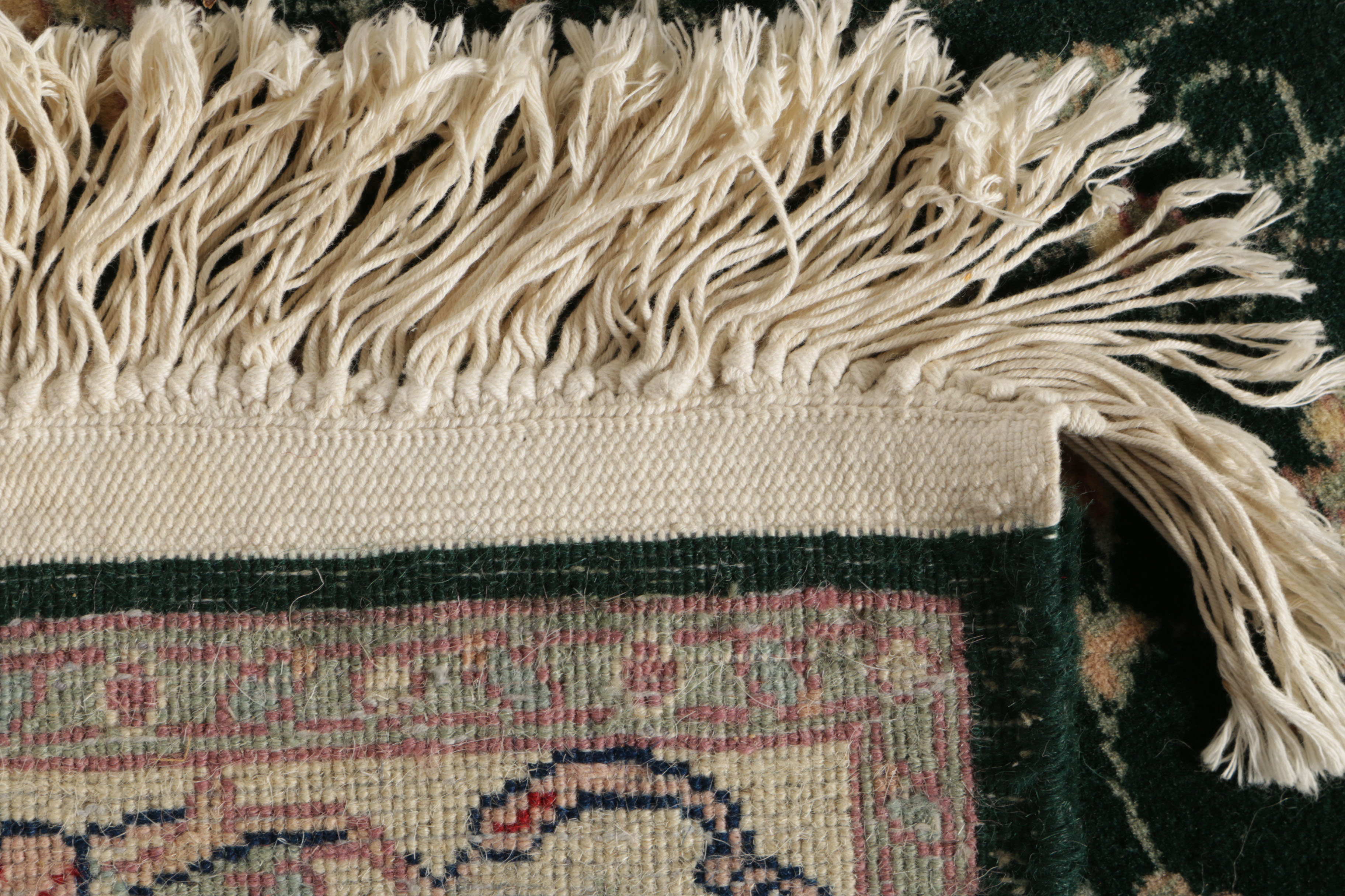 Handwoven Wool Agra-Style Accent Rug