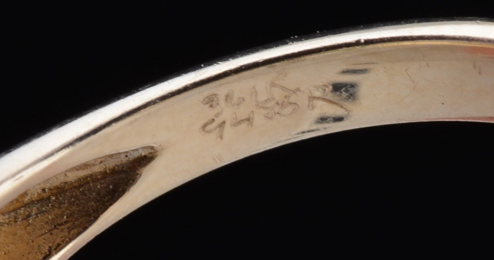 10K Yellow Gold Black Cultured Pearl Ring