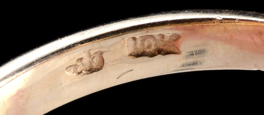 10K Yellow Gold Black Cultured Pearl Ring