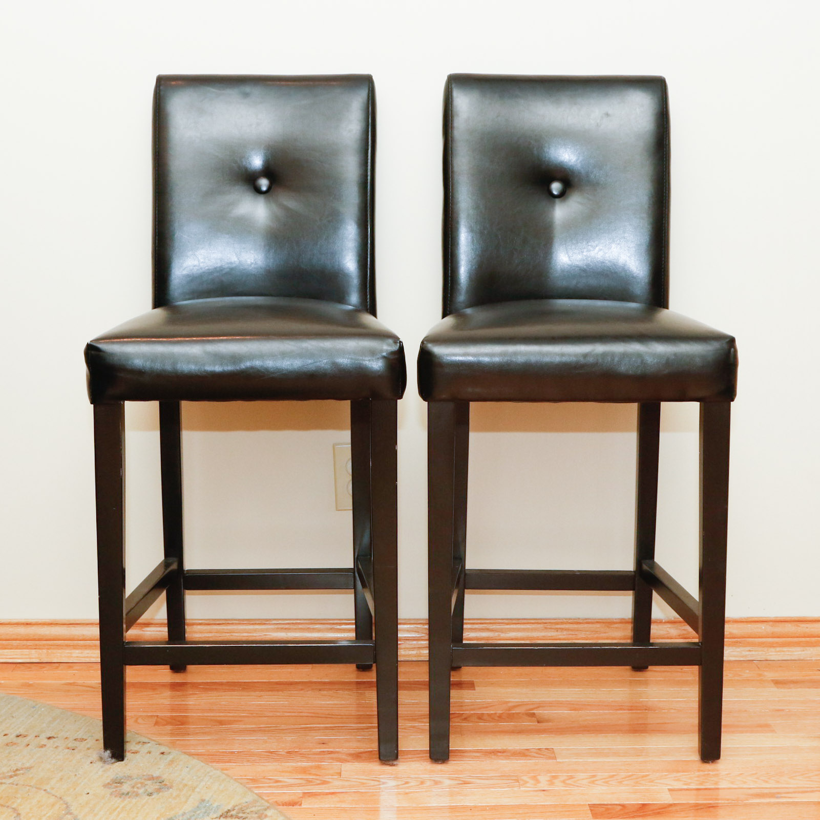 Pair of Mason Brown Counter Stools by Pier1 Imports