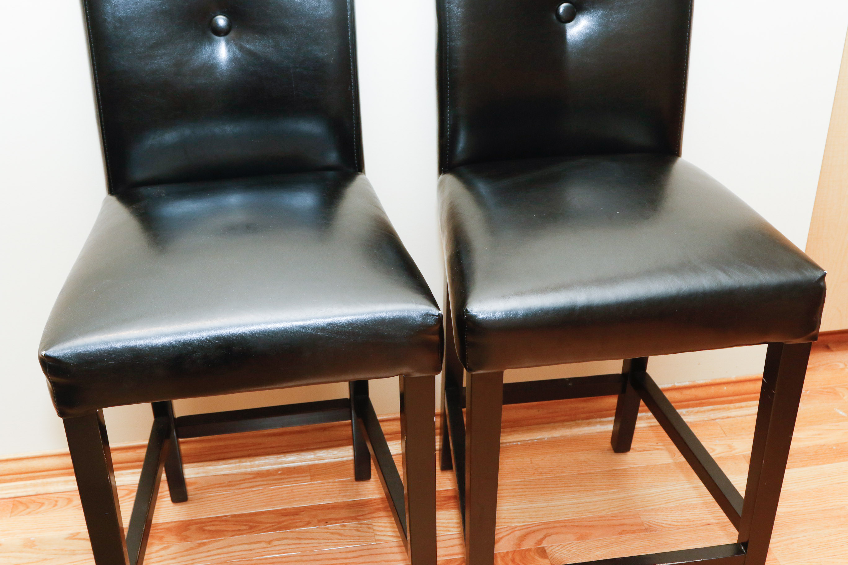 Pair of Mason Brown Counter Stools by Pier1 Imports